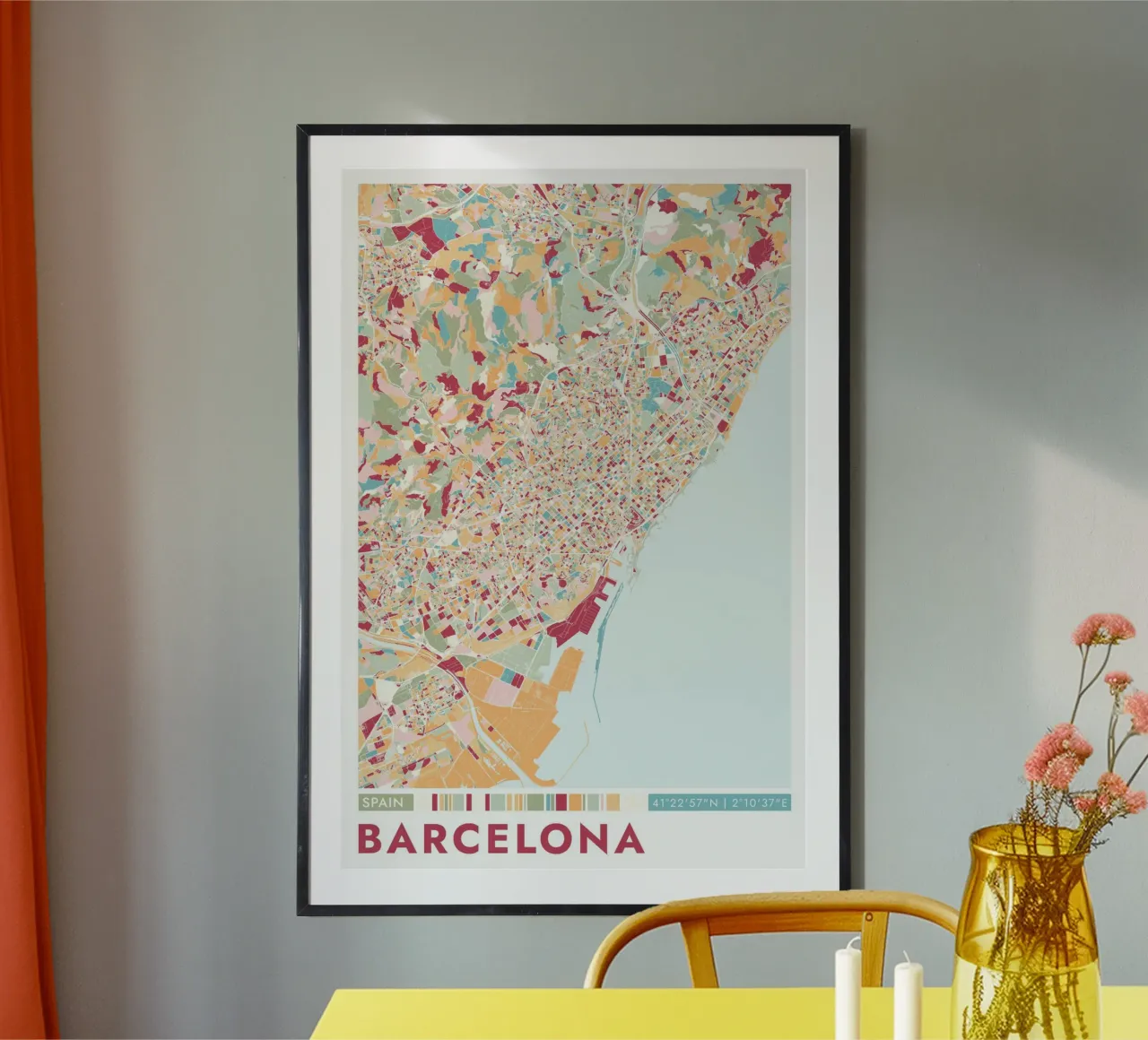 Città Barcellona carta hahnemühle da CityMapPoster