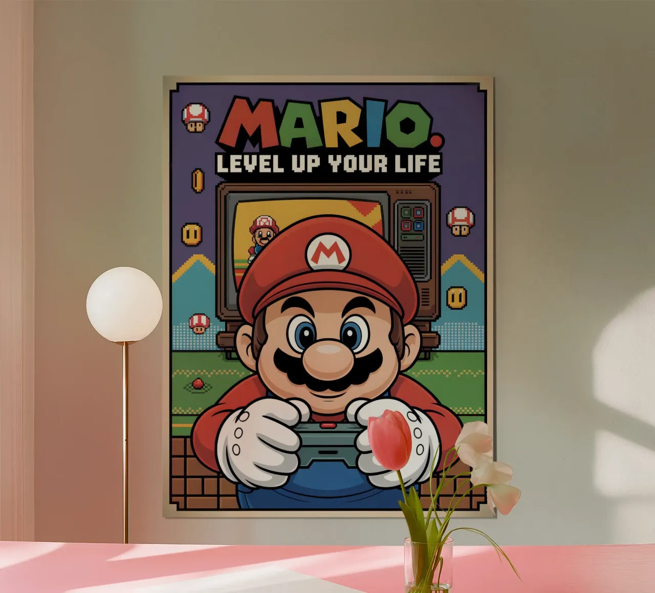 Super Mario Bros carta hahnemühle da Fleur de Lys