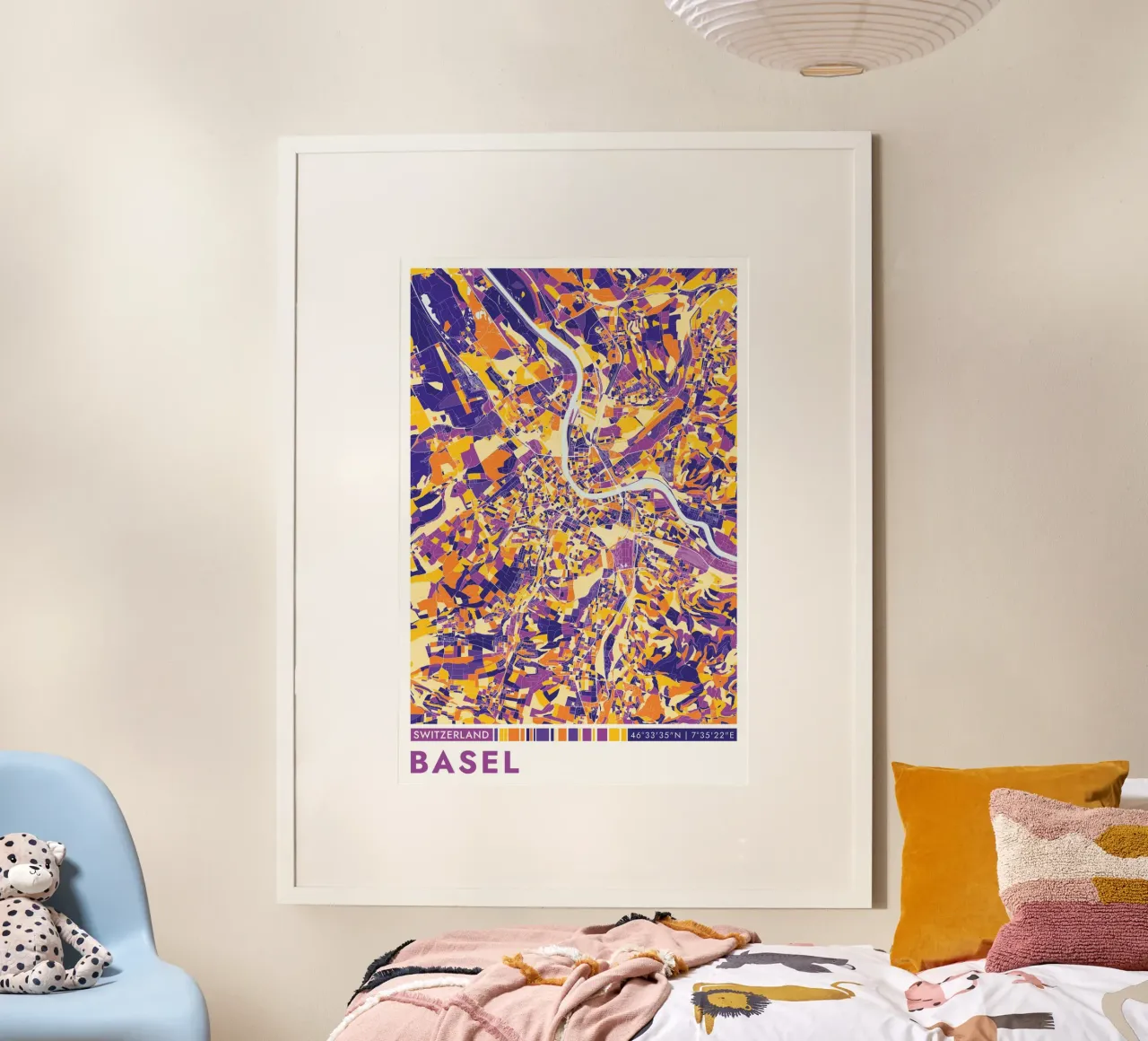 Poster di Basilea carta hahnemühle da CityMapPoster
