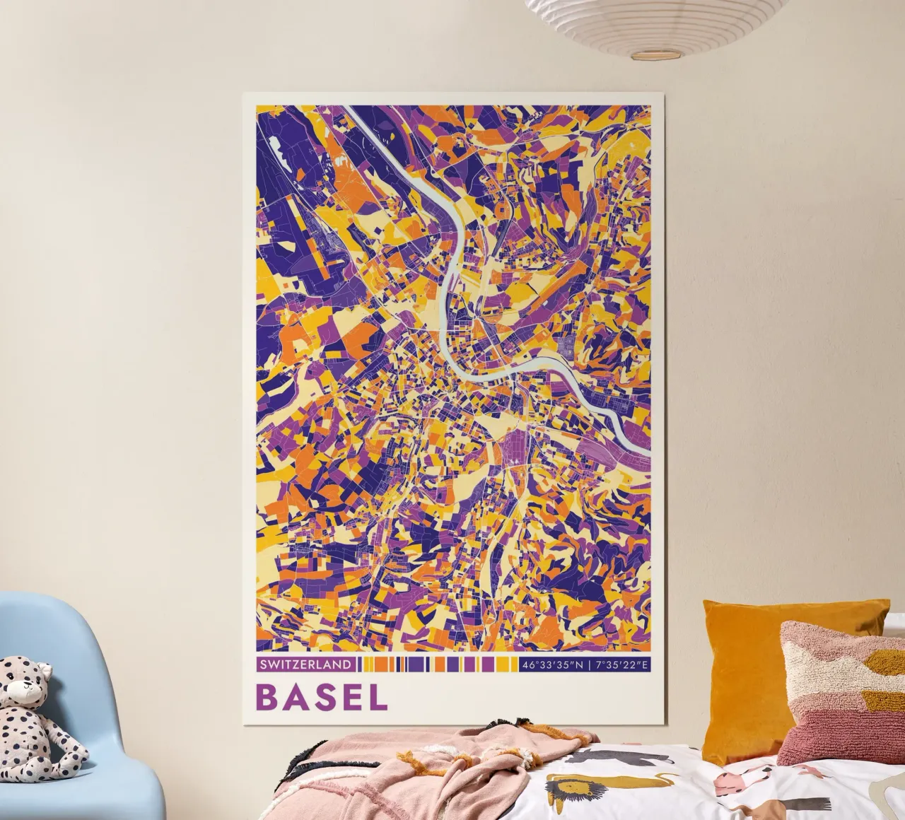 Poster di Basilea carta hahnemühle da CityMapPoster