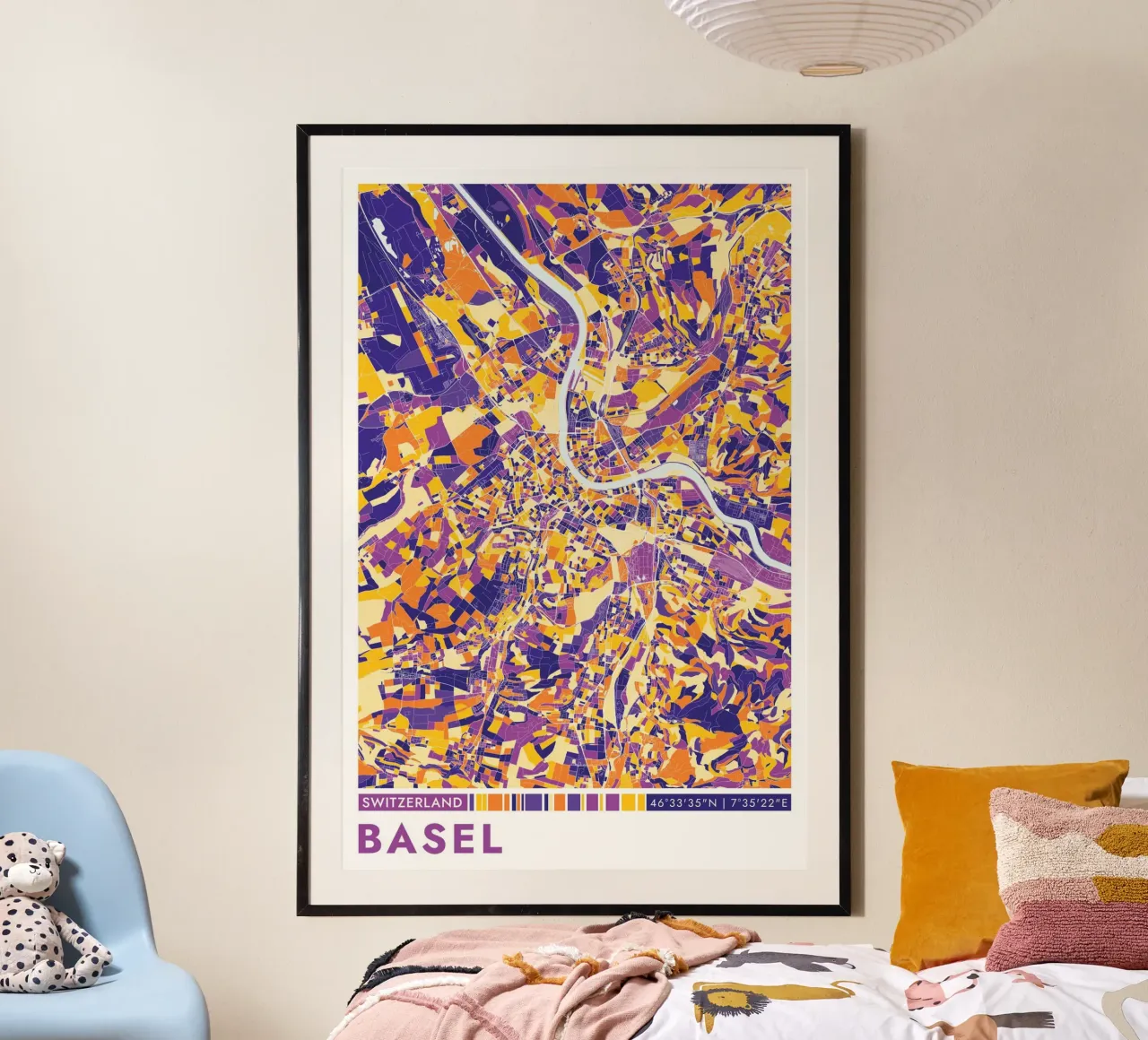 Poster di Basilea carta hahnemühle da CityMapPoster