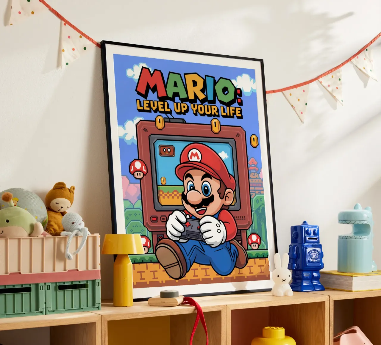 Super Mario Bros carta hahnemühle da Fleur de Lys