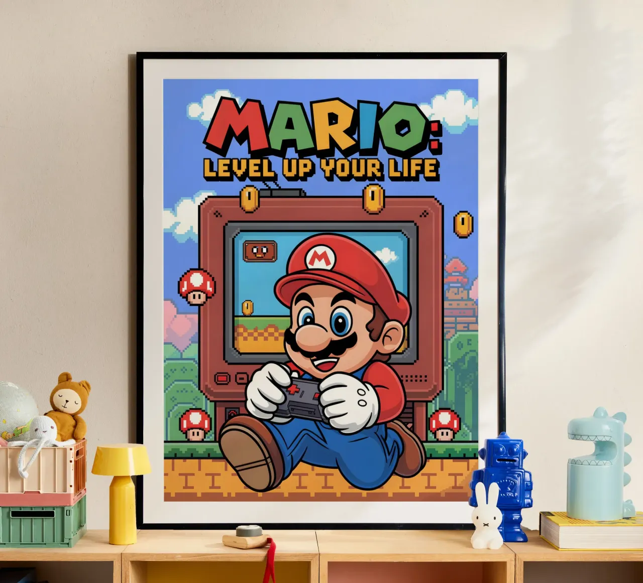Super Mario Bros carta hahnemühle da Fleur de Lys