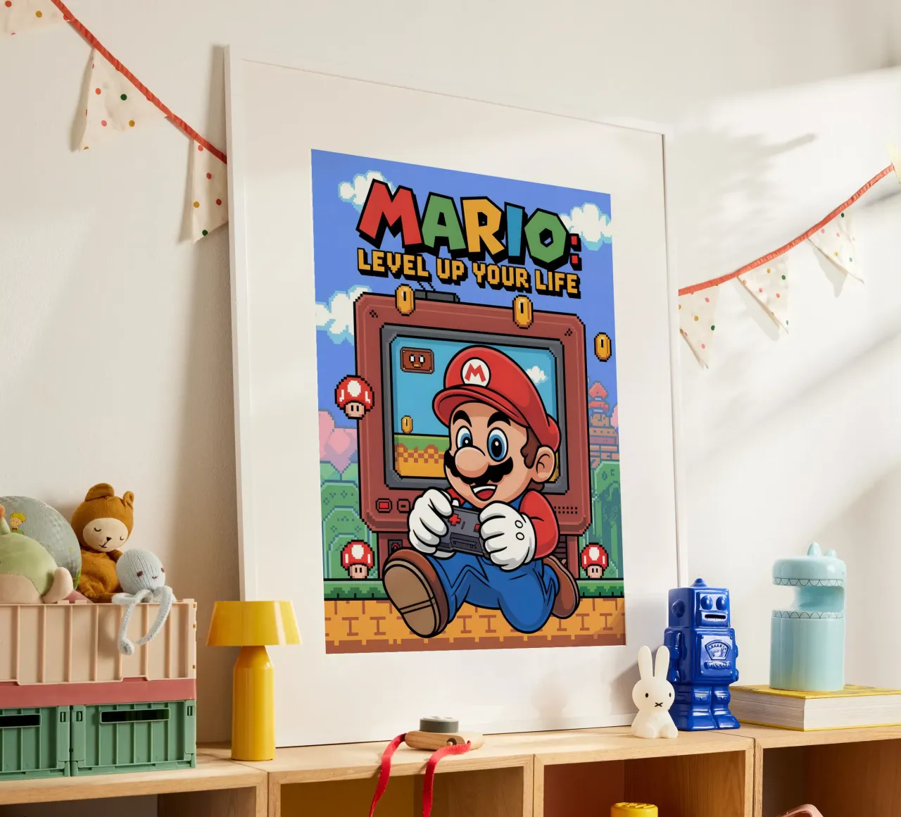 Super Mario Bros carta hahnemühle da Fleur de Lys