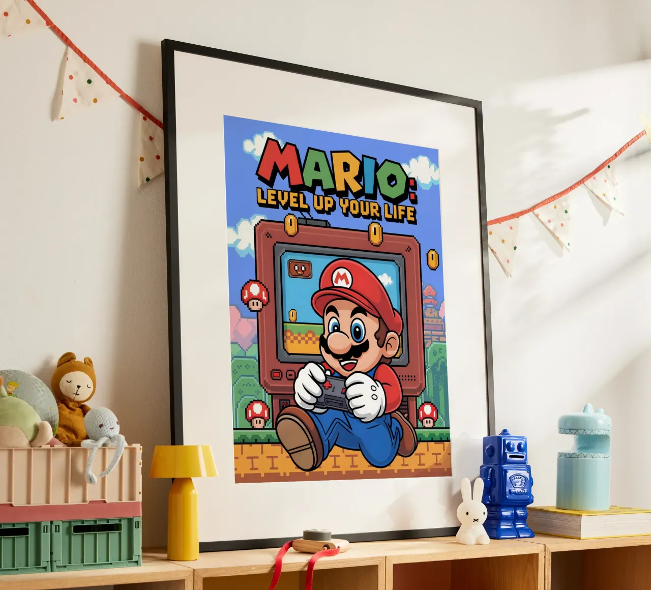 Super Mario Bros carta hahnemühle da Fleur de Lys