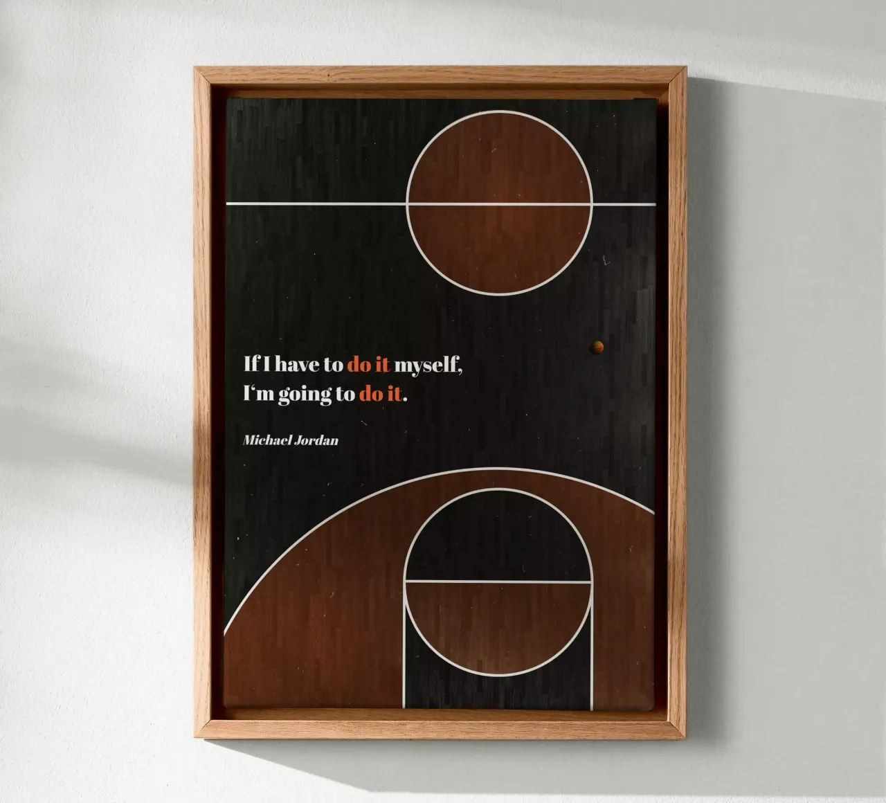 Michael Jordan - Basket tela con Cornice a cassetta da athlete.art