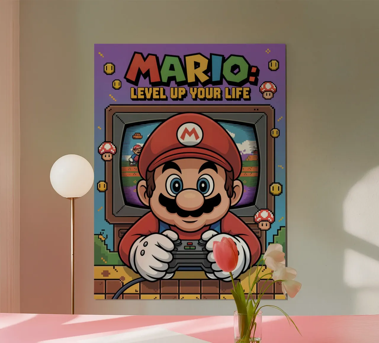 Super Mario Bros carta hahnemühle da Fleur de Lys