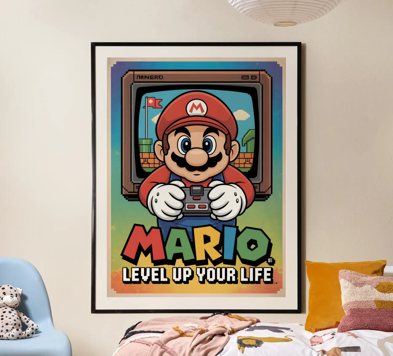 Super Mario Bros carta hahnemühle da Fleur de Lys