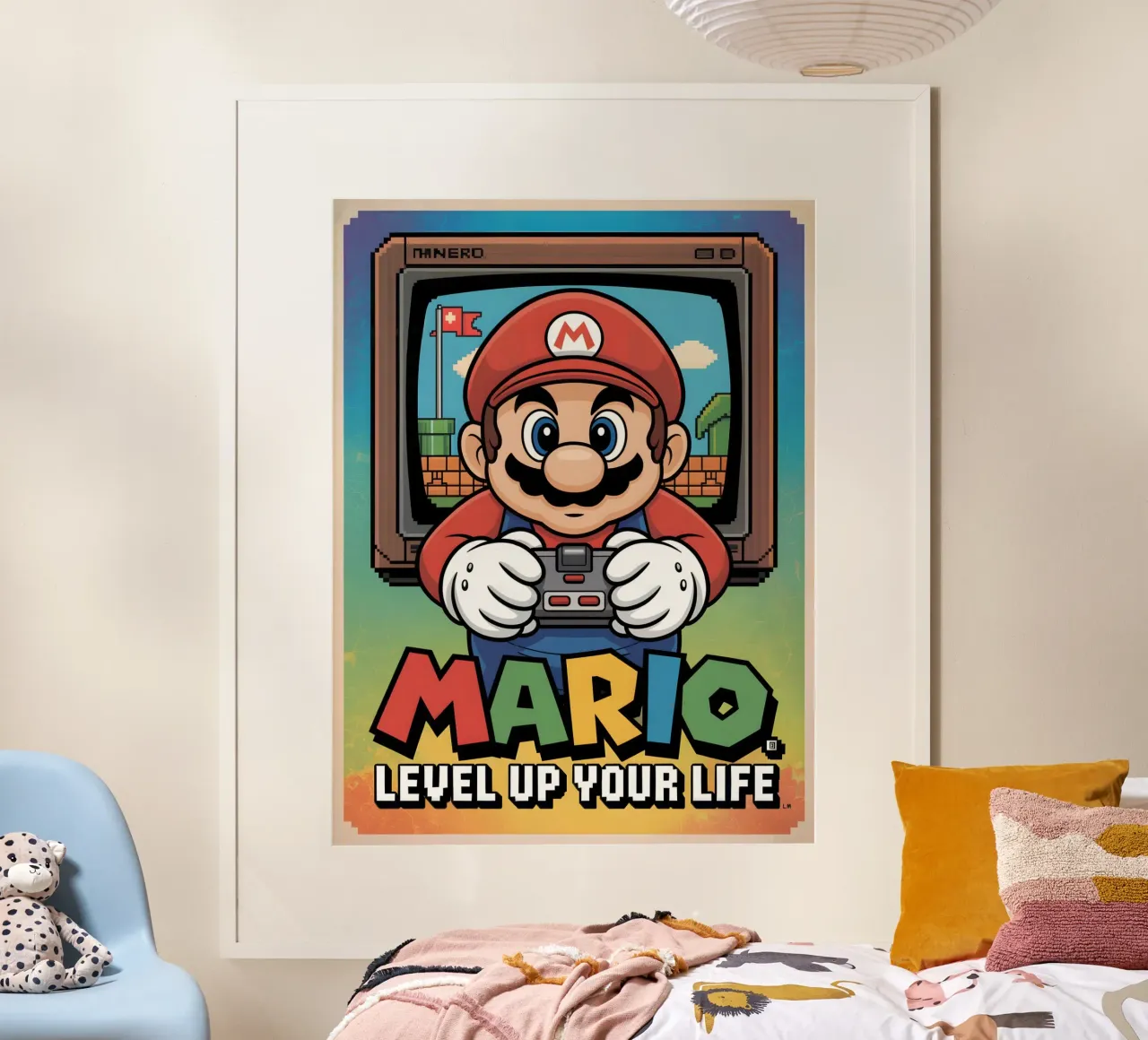 Super Mario Bros carta hahnemühle da Fleur de Lys