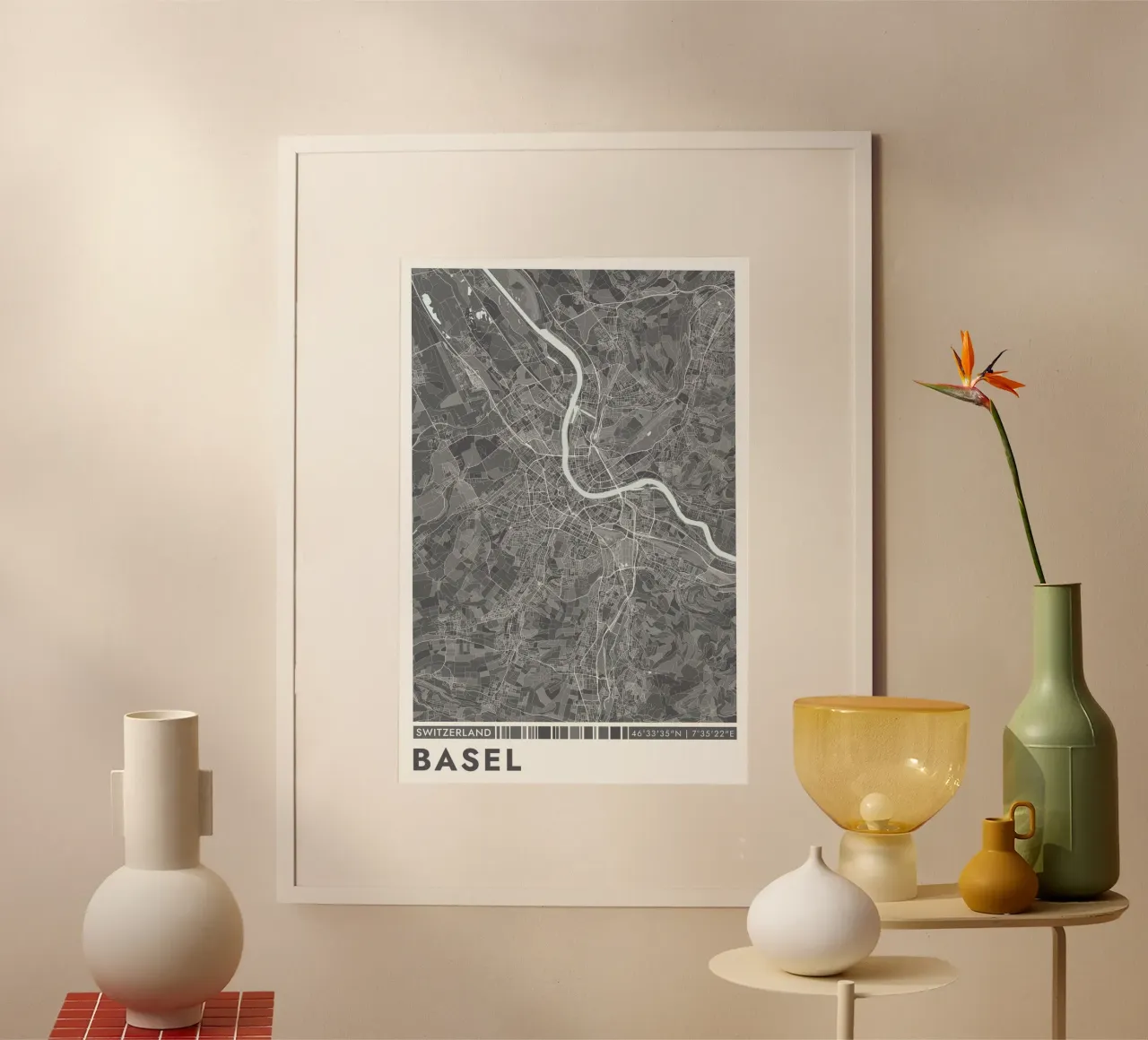 Murale di Basilea carta hahnemühle da CityMapPoster