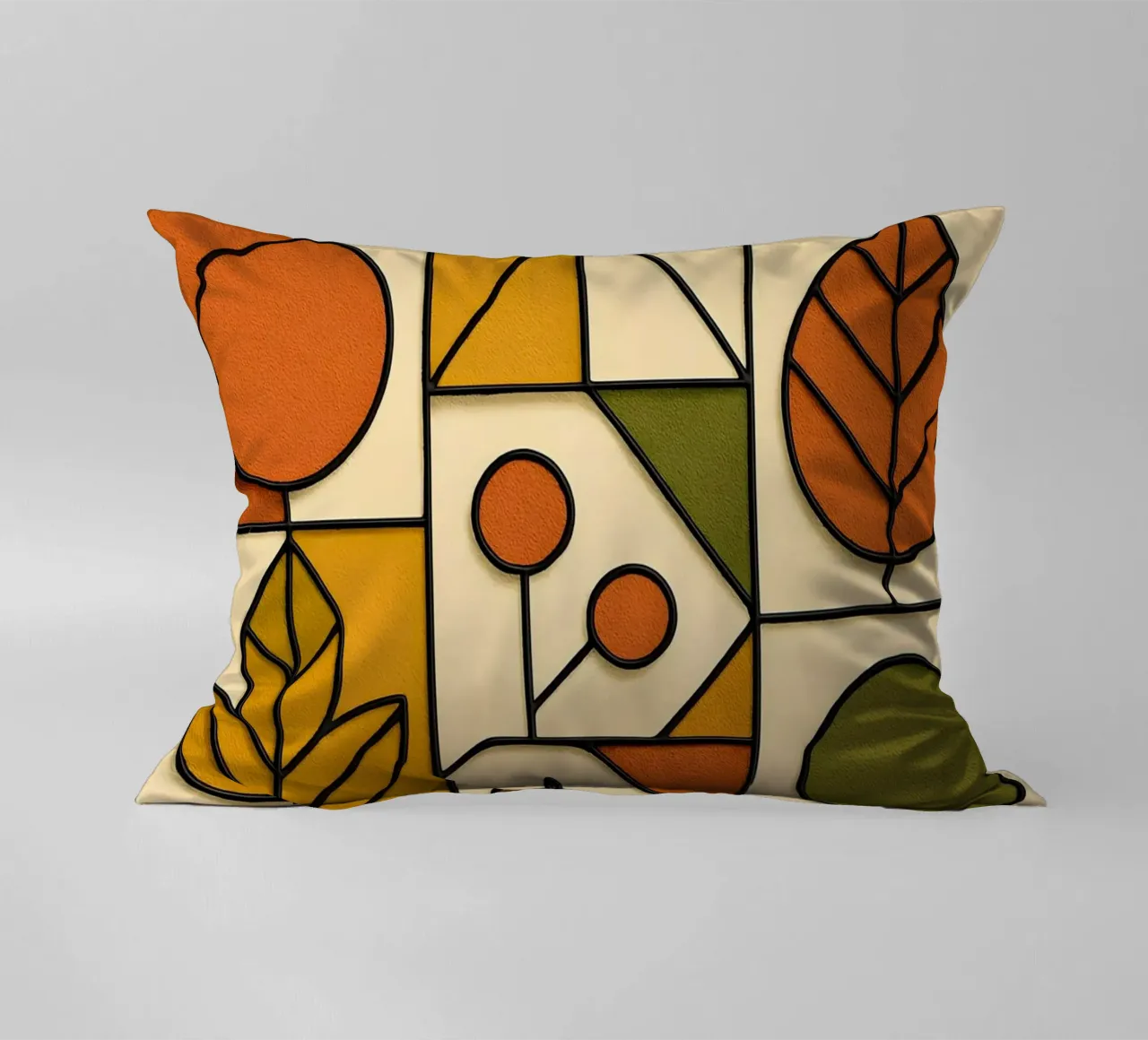 Autunno in stile Bauhaus cuscino da ARTOMATIC