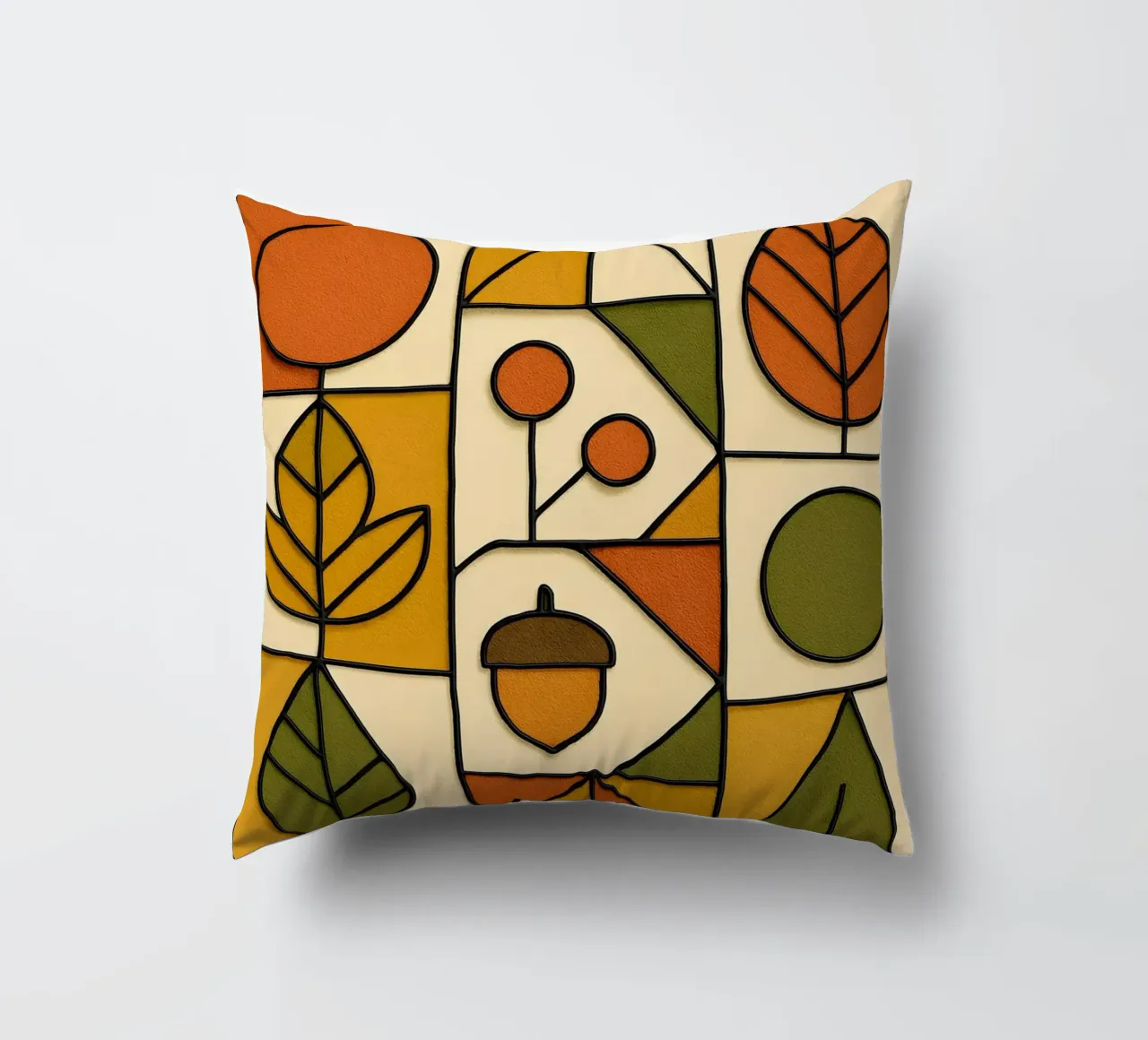 Autunno in stile Bauhaus cuscino da ARTOMATIC