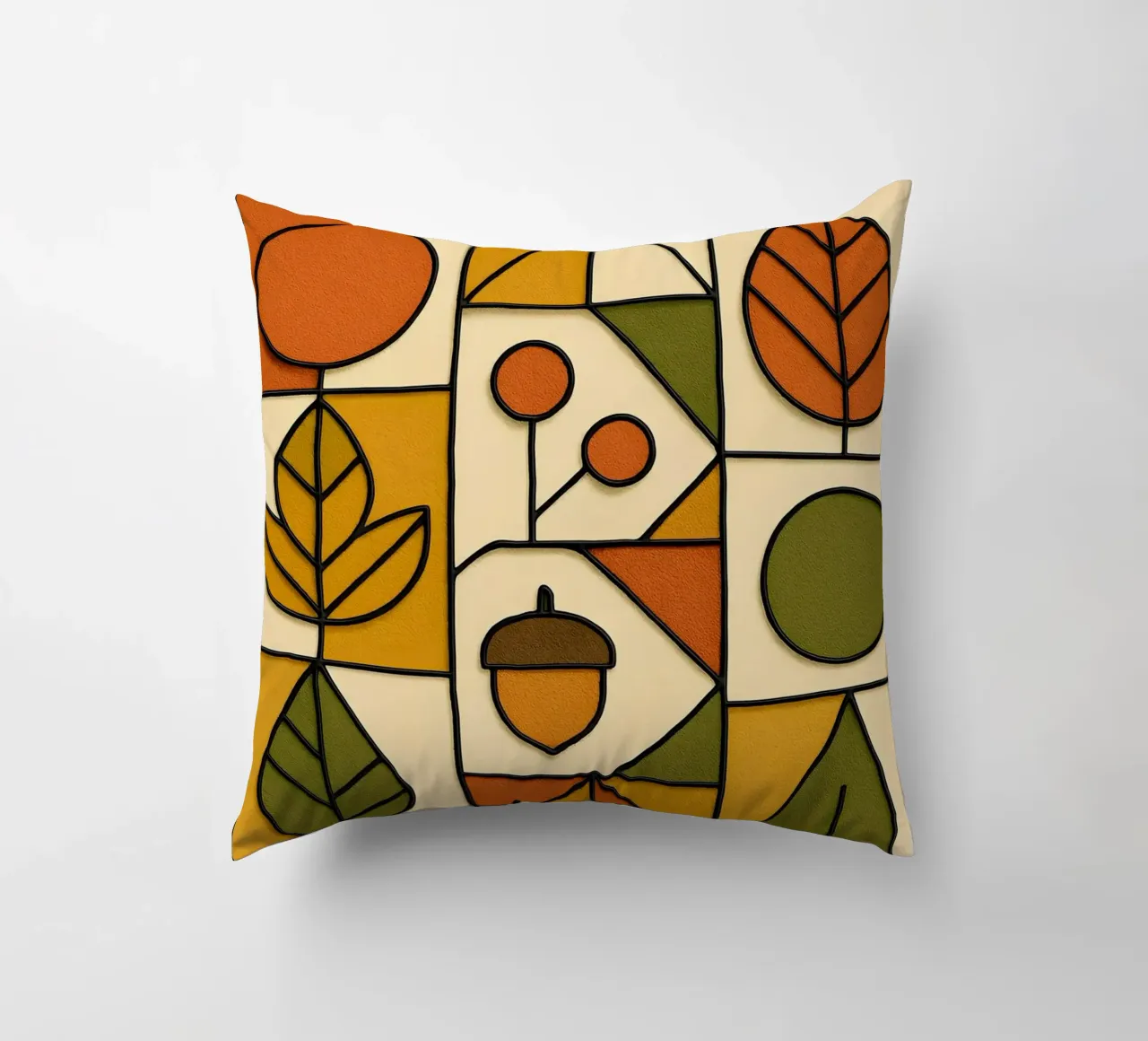 Autunno in stile Bauhaus cuscino da ARTOMATIC