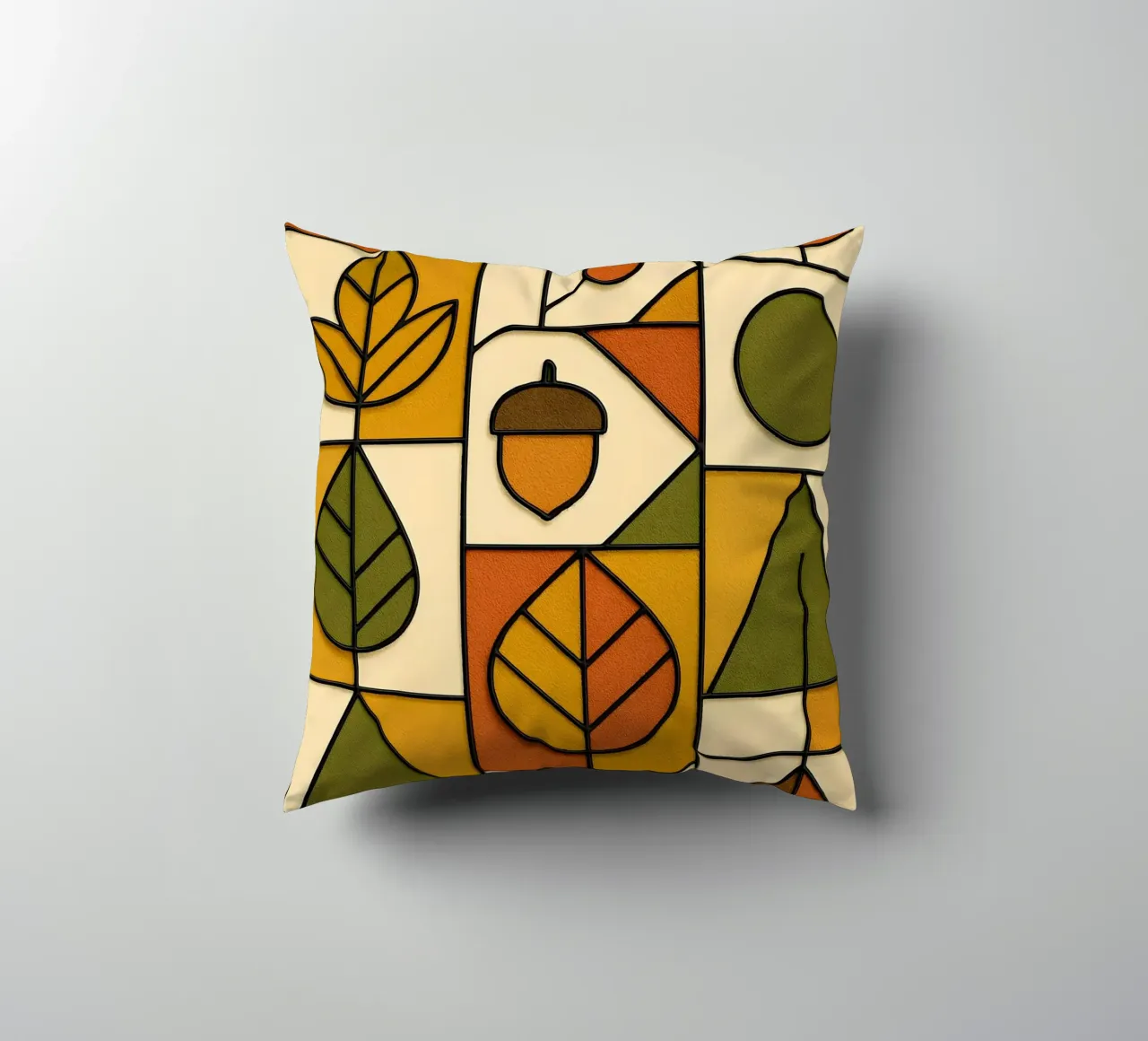 Autunno in stile Bauhaus cuscino da ARTOMATIC