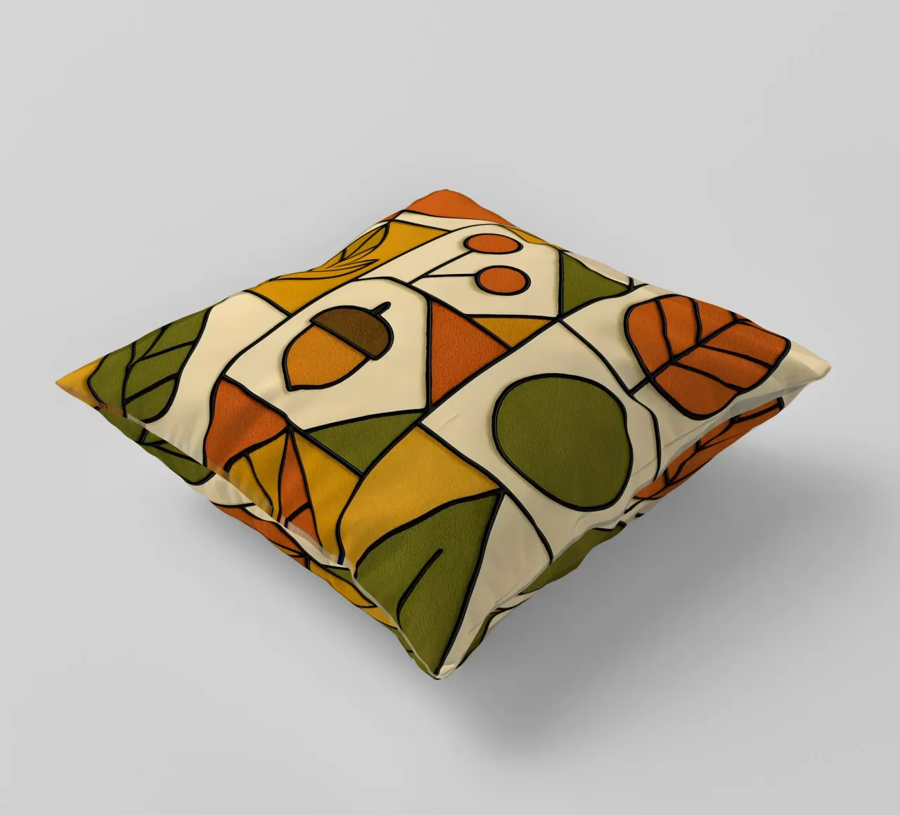 Autunno in stile Bauhaus cuscino da ARTOMATIC
