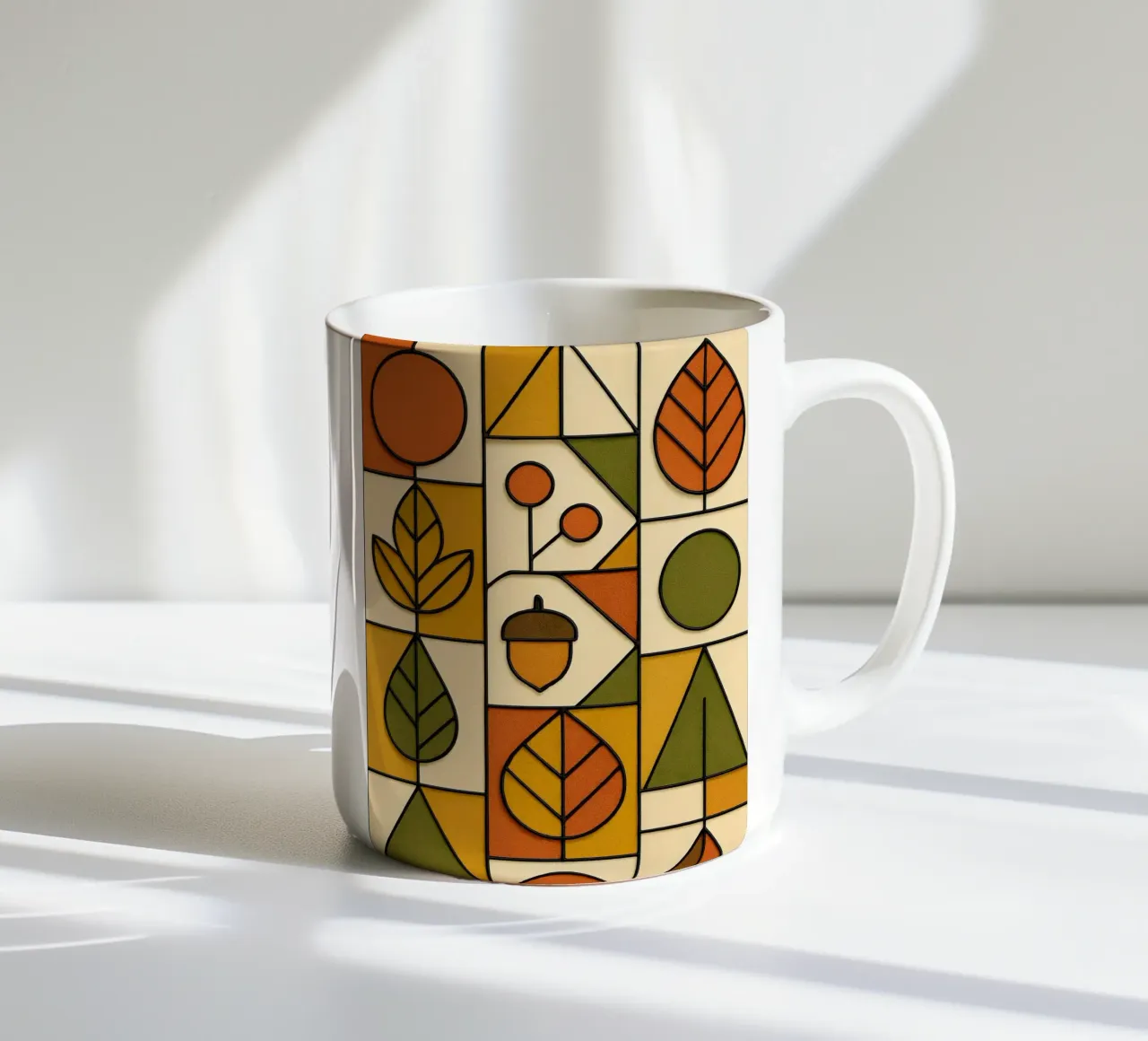 Autunno in stile Bauhaus tazza in ceramica da ARTOMATIC