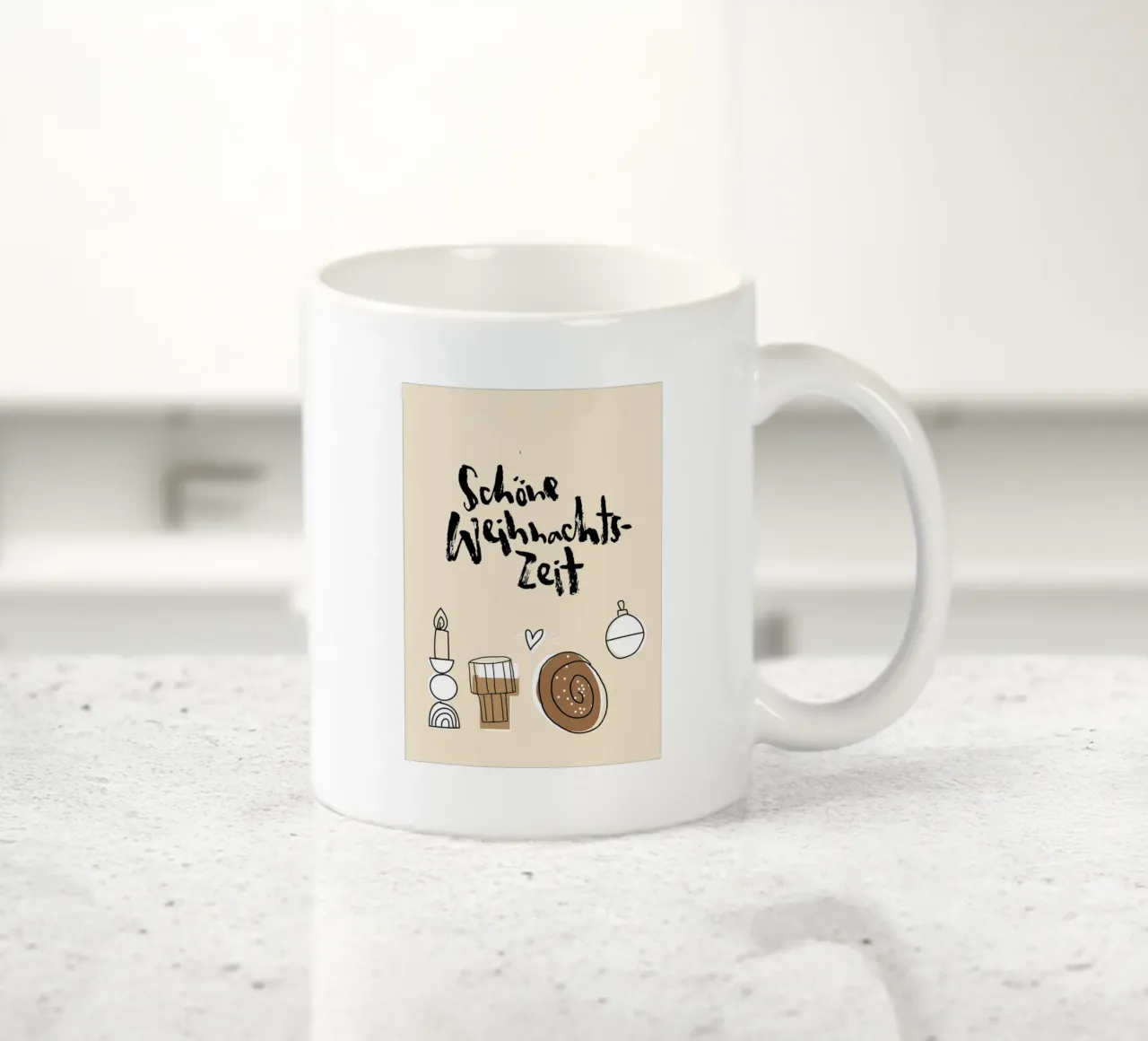Schöne Weihnachtszeit tazza in ceramica da Brushmeetspaper