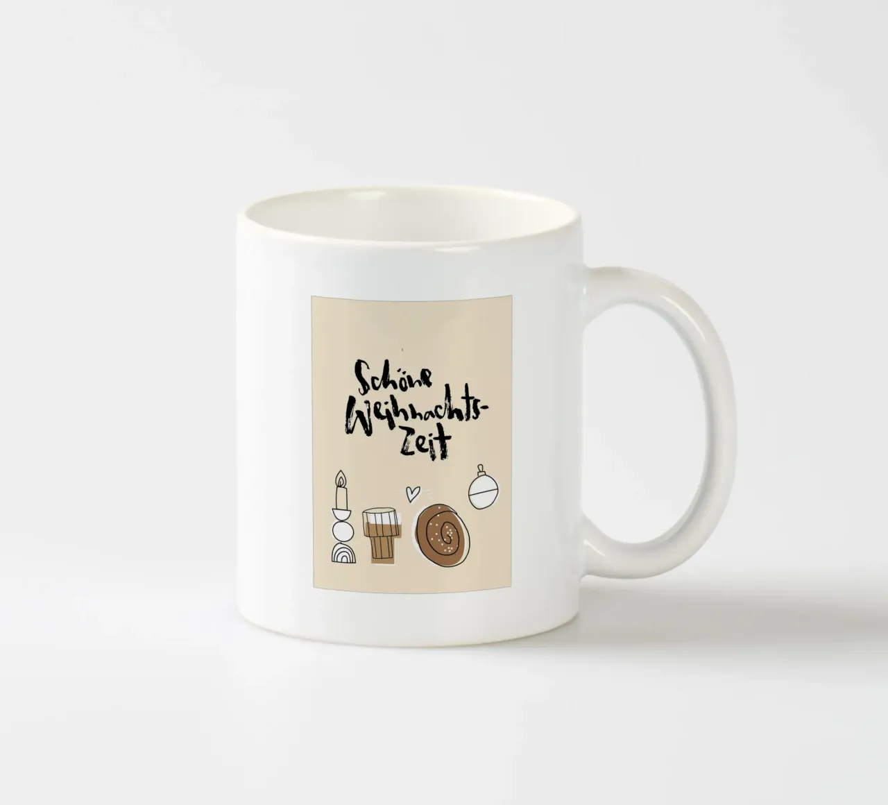 Schöne Weihnachtszeit tazza in ceramica da Brushmeetspaper