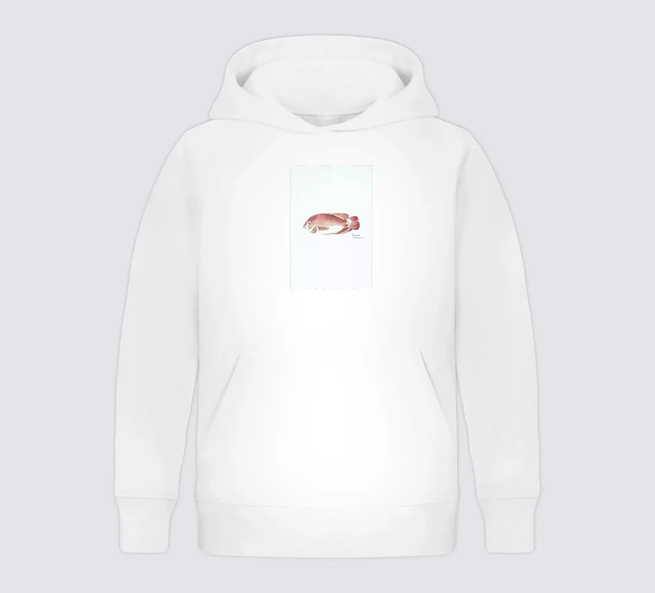 La Mojarra Roja ( red crappie) kids hoodie by Sandra De Leon