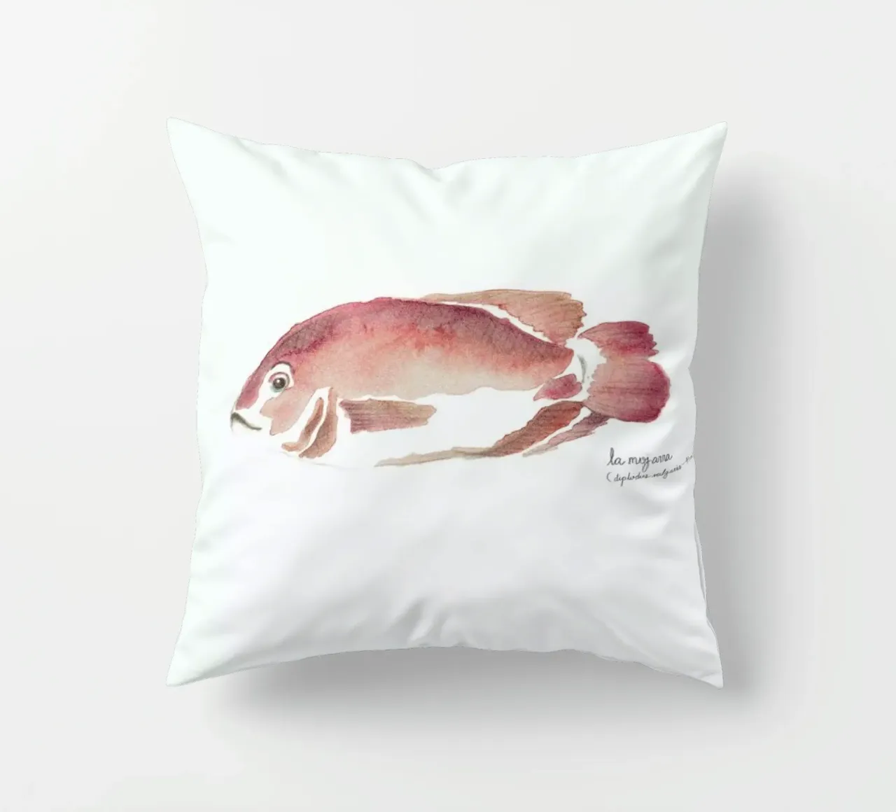 La Mojarra Roja ( red crappie) cuscino da Sandra De Leon