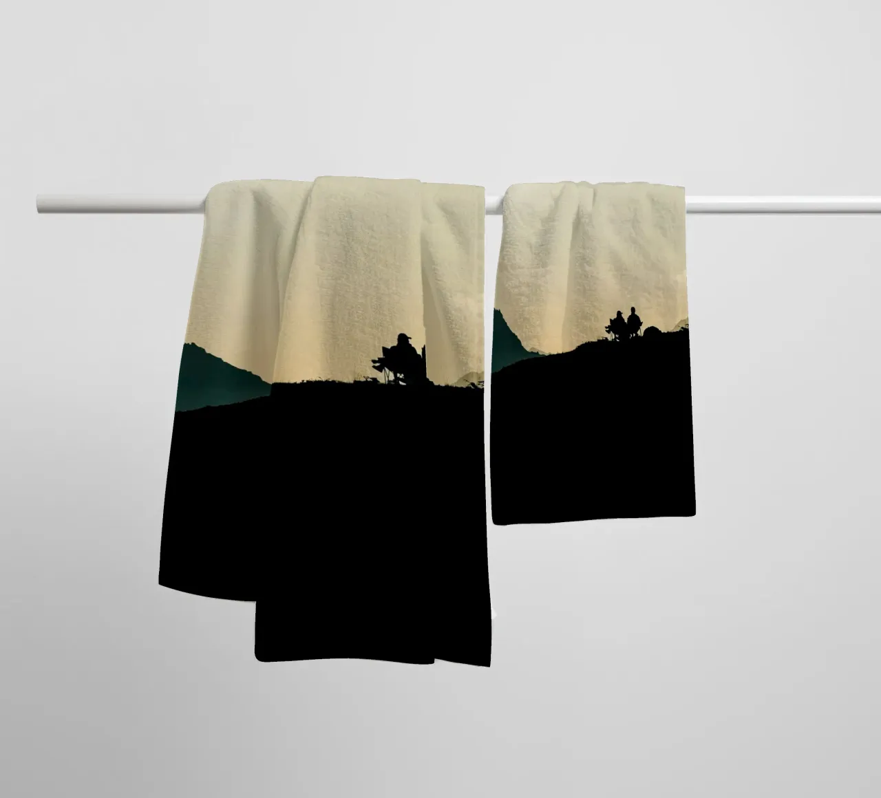 Bambini in montagna asciugamano da bagno da lesuki