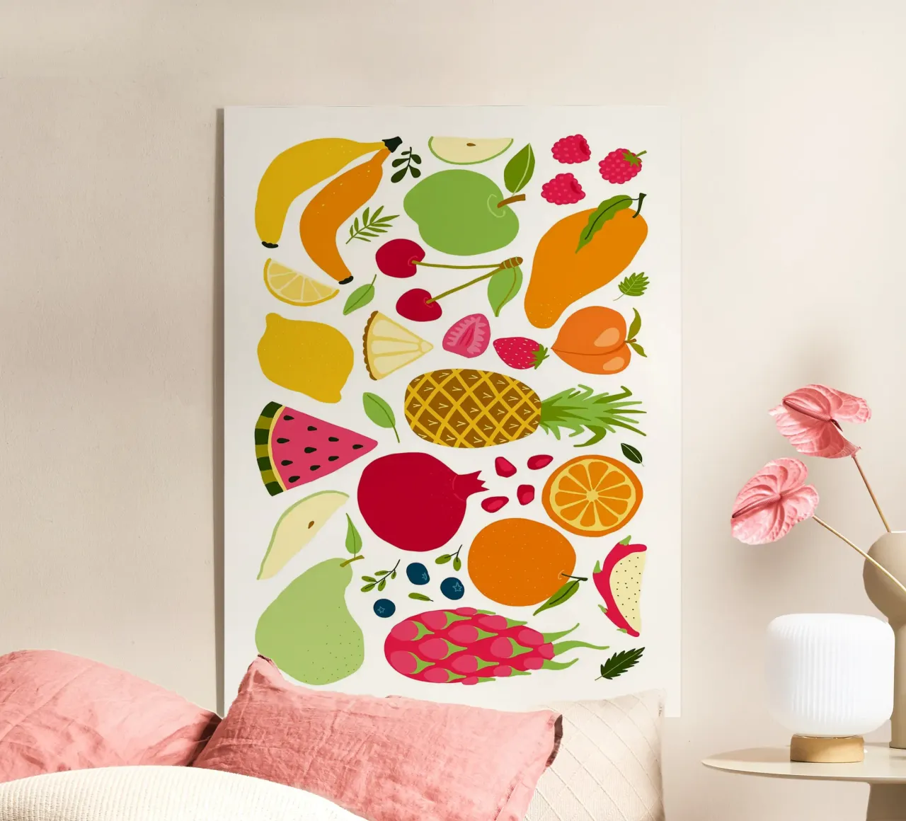 Assortimento colorato di frutta fresca plexiglass da Benjamin Tremblay