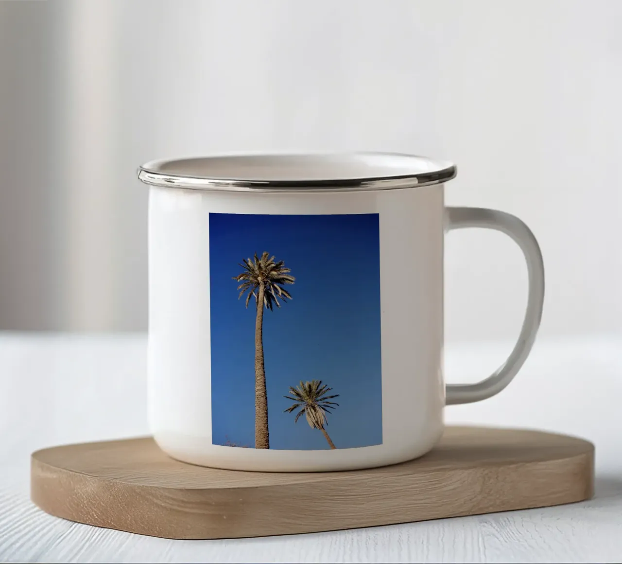 Palme in Marocco tazza in smalto da Simon Koy