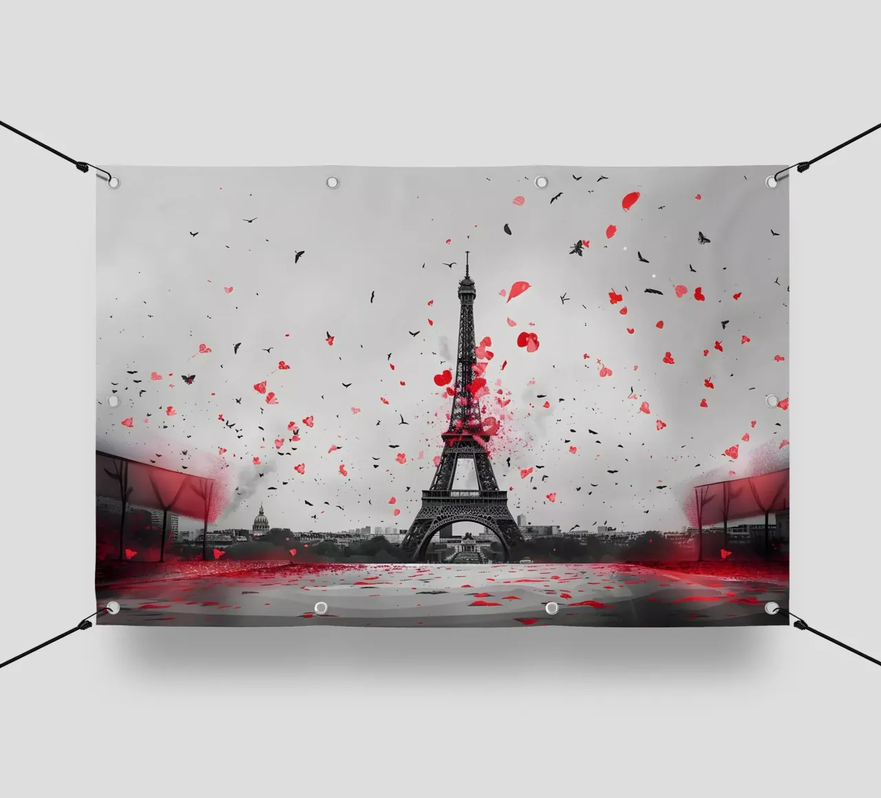 Panorama della Torre Eiffel telo in pvc da M-Ulrich-Digital Art
