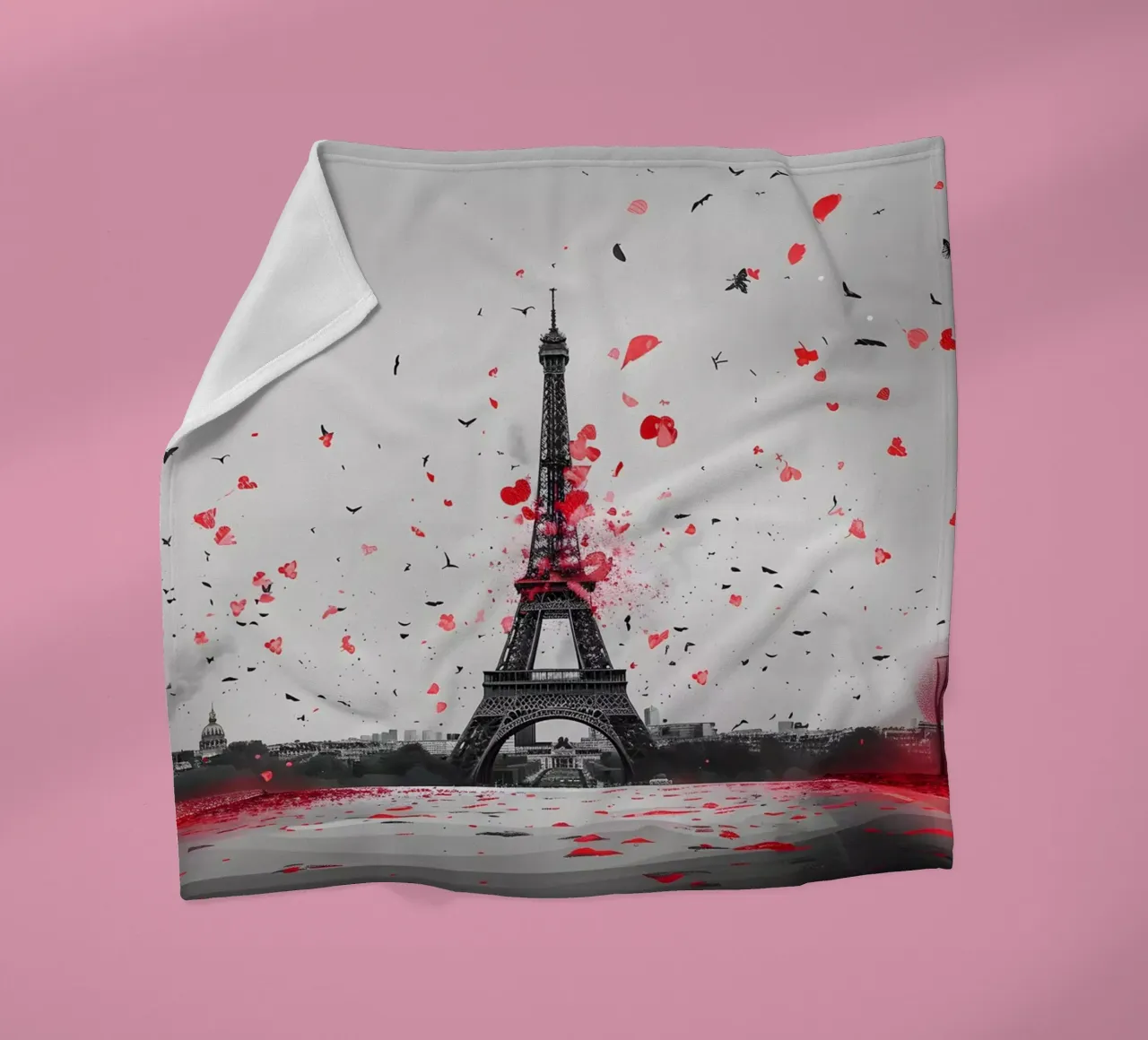 Panorama della Torre Eiffel coperta in pile da M-Ulrich-Digital Art