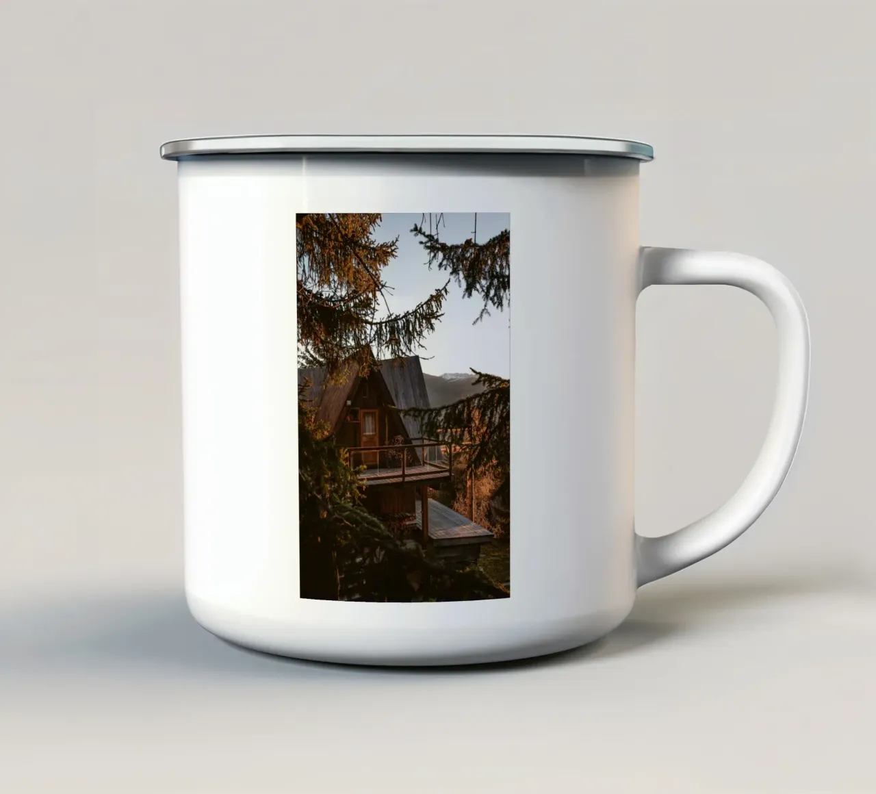 home stage in forest tazza in smalto da morgal