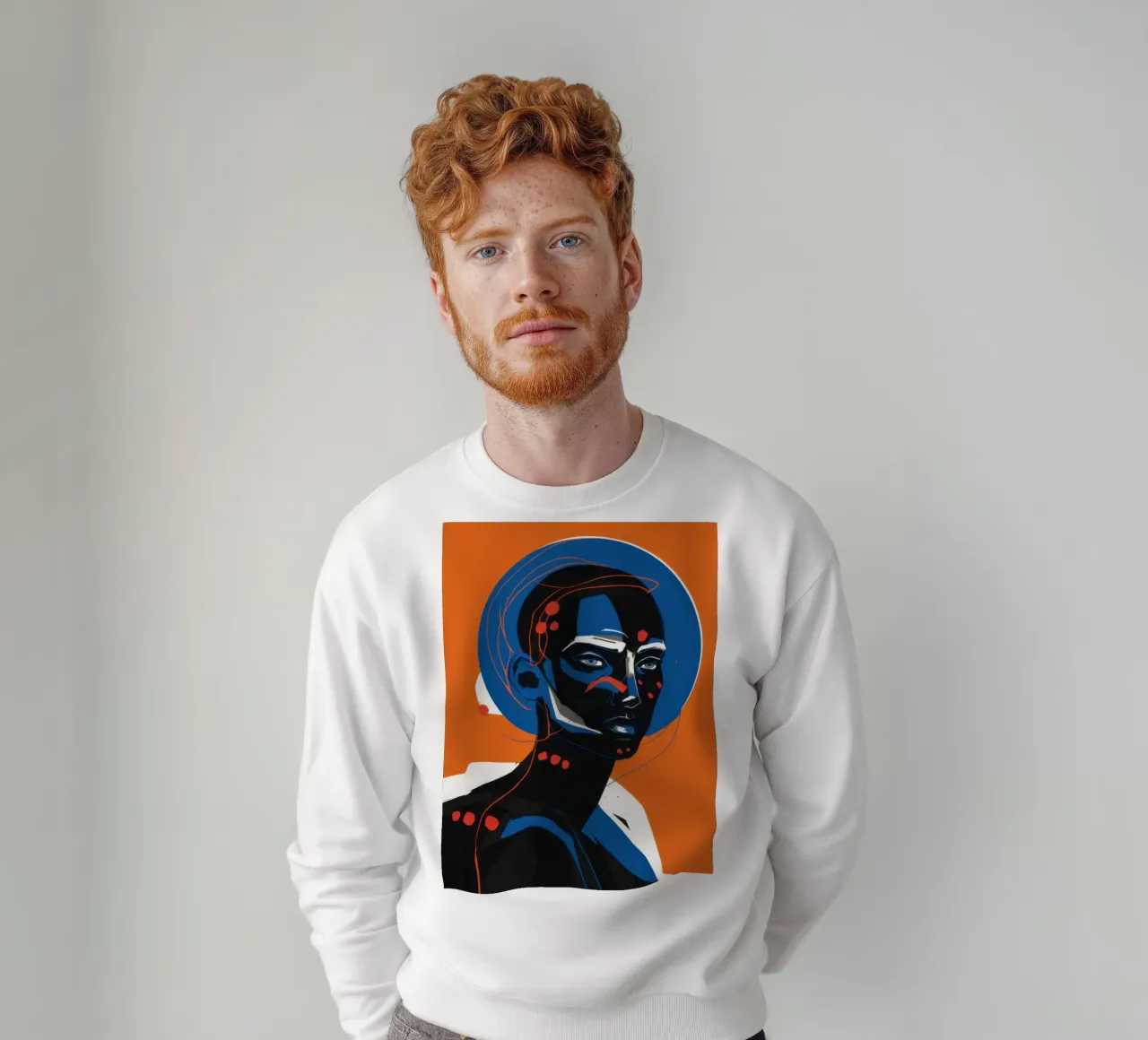 Mirada ciborg afrofuturista sudadera de Katarsis Mann
