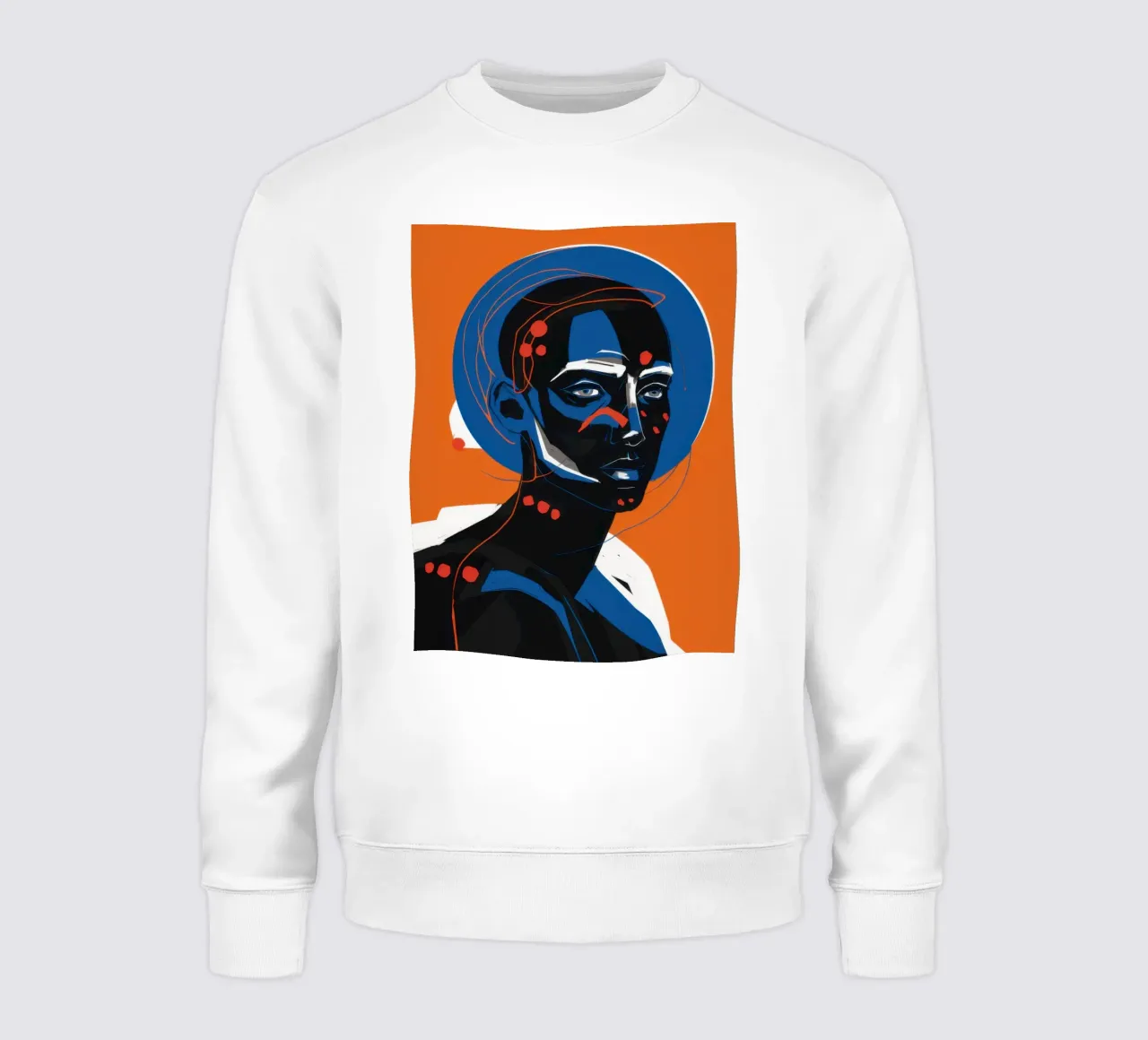 Mirada ciborg afrofuturista sudadera de Katarsis Mann