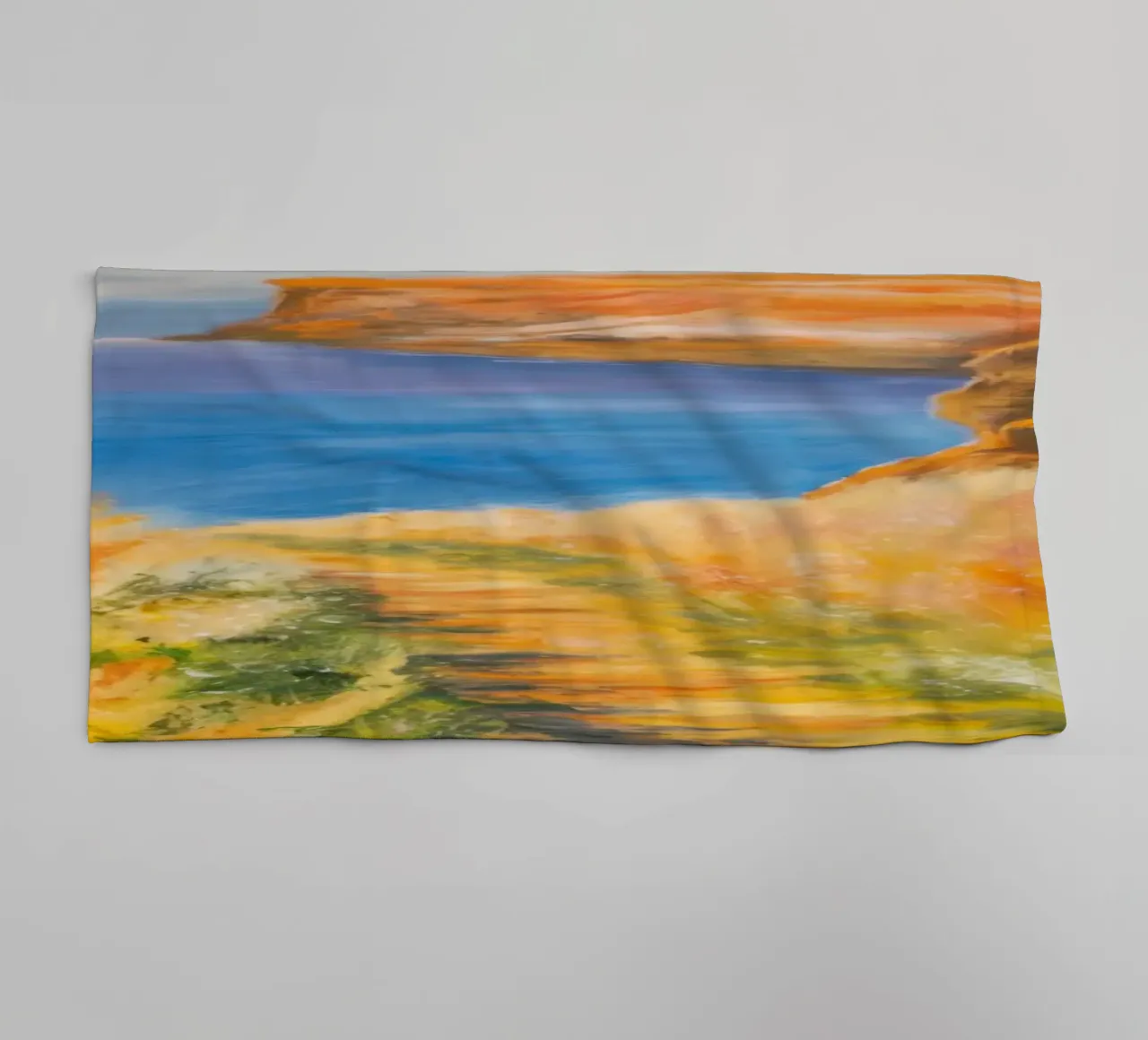 Coastal Wheat Field towel by Angkasa Mist