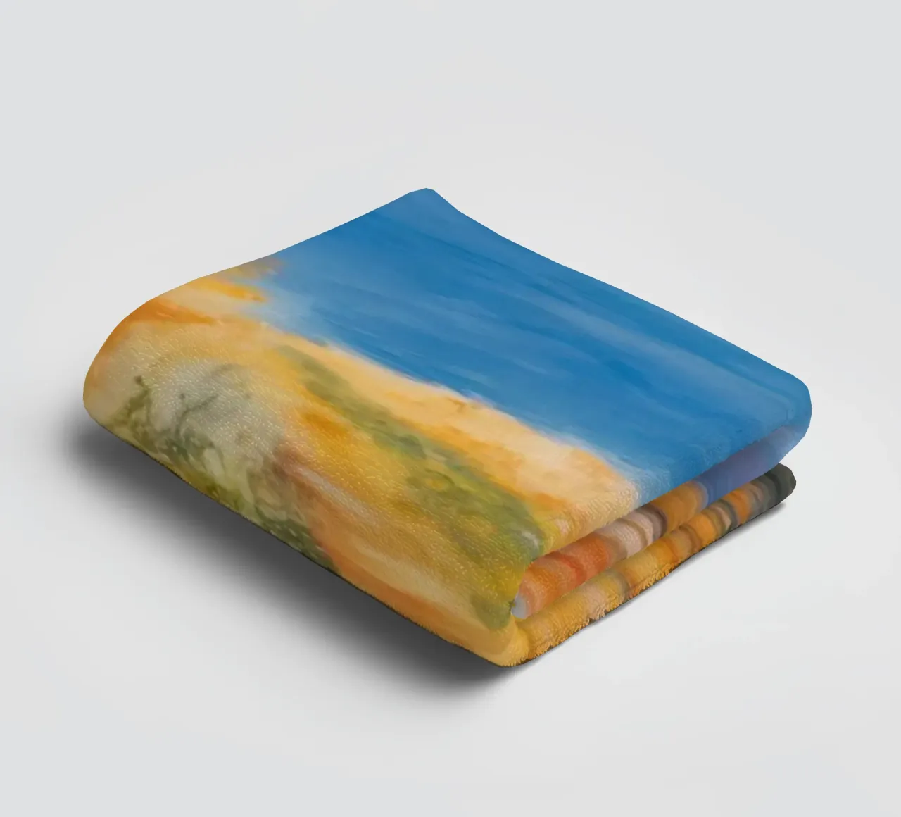 Coastal Wheat Field towel by Angkasa Mist