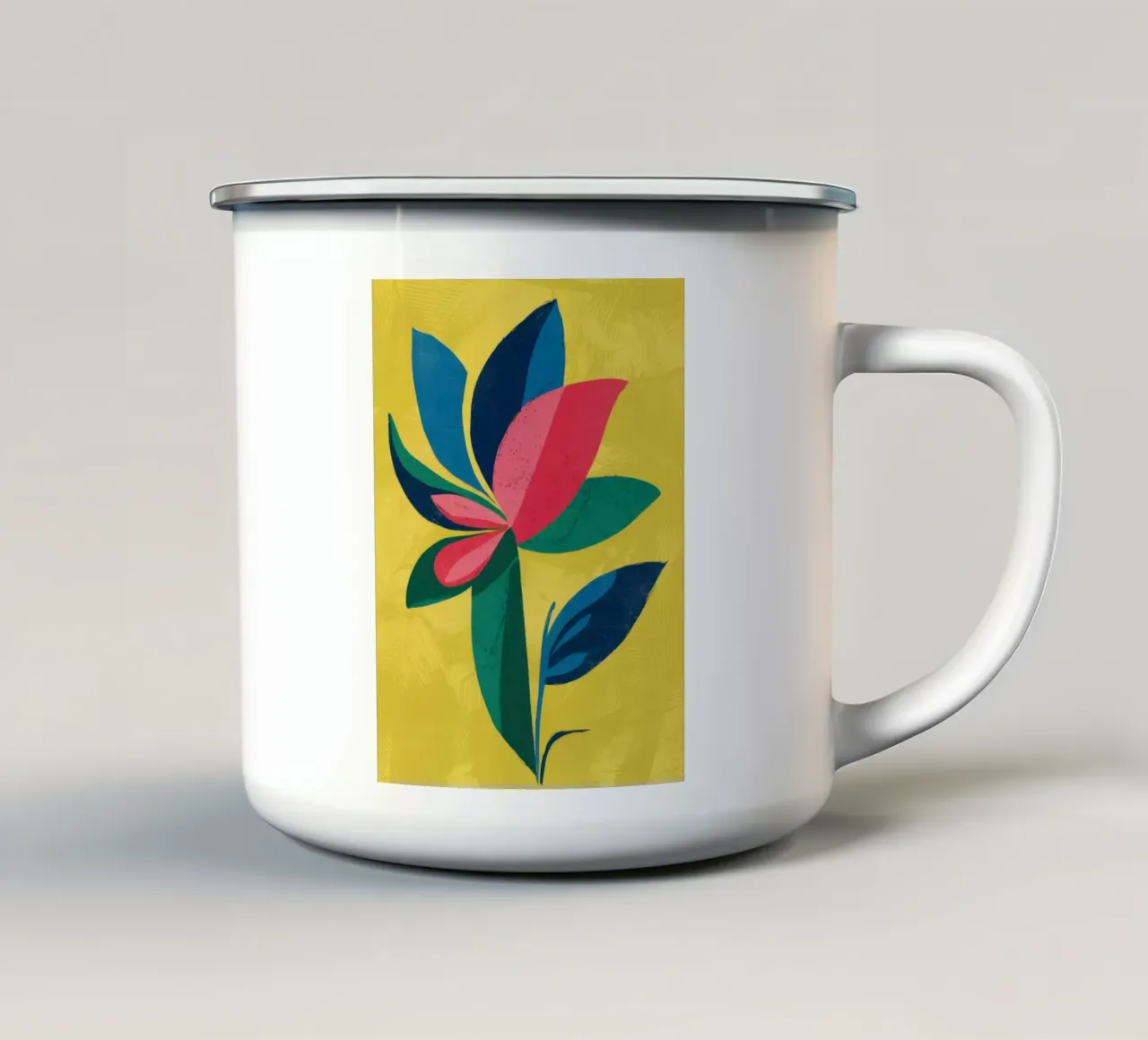 Fioritura fauvista tazza in smalto da Katarsis Mann