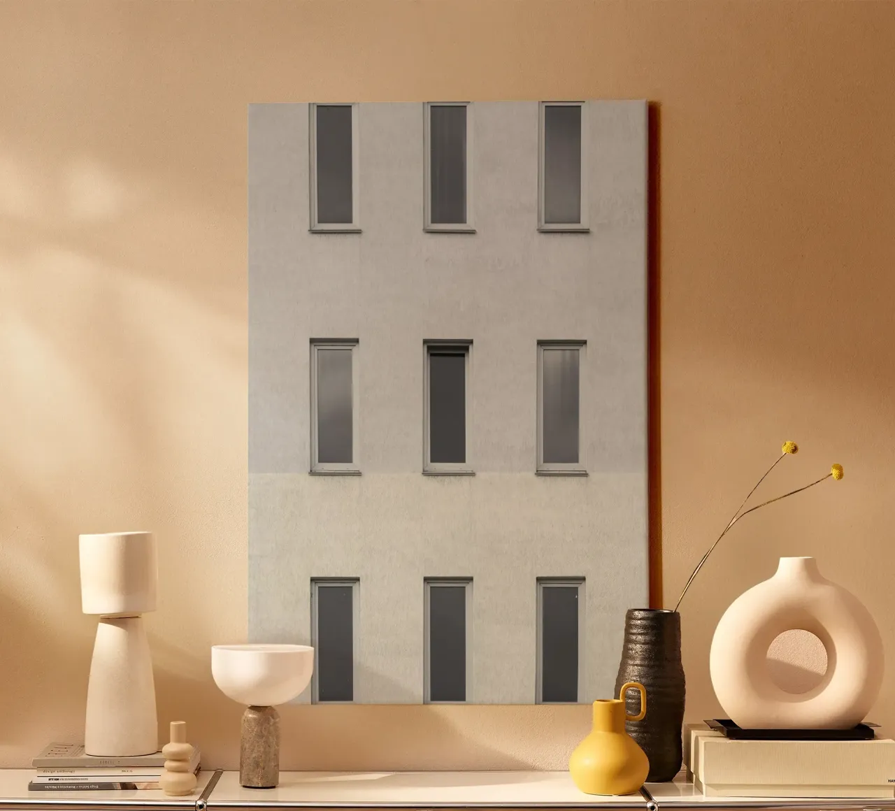 window in building canvas by marty