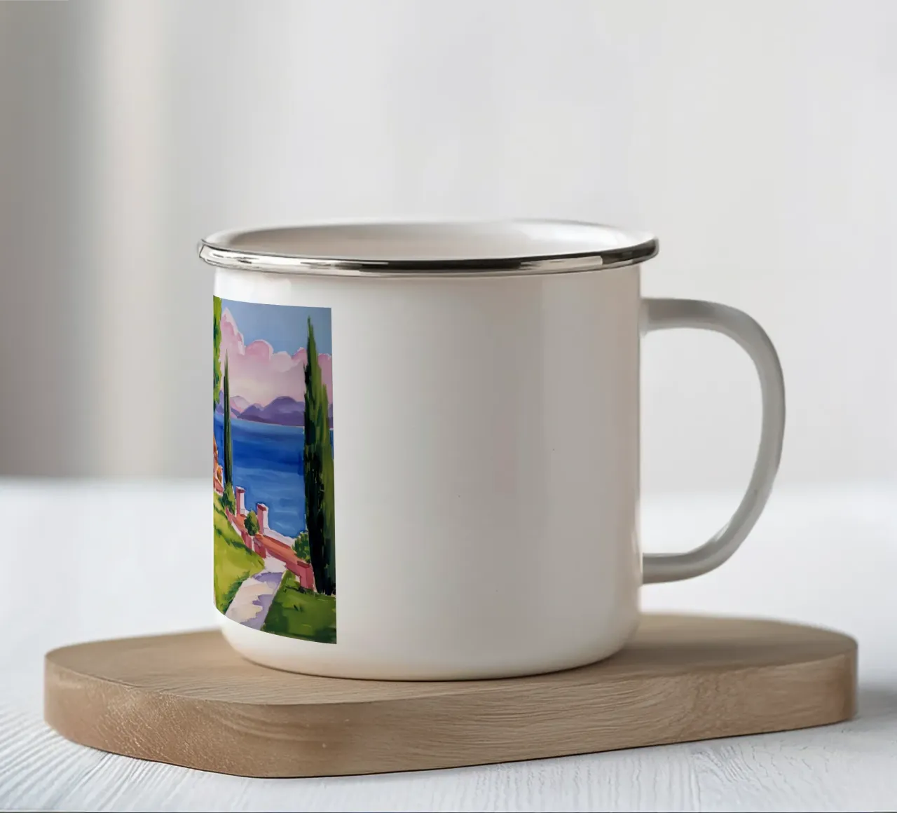 Sentiero Vista Mare tazza in smalto da Angkasa Mist