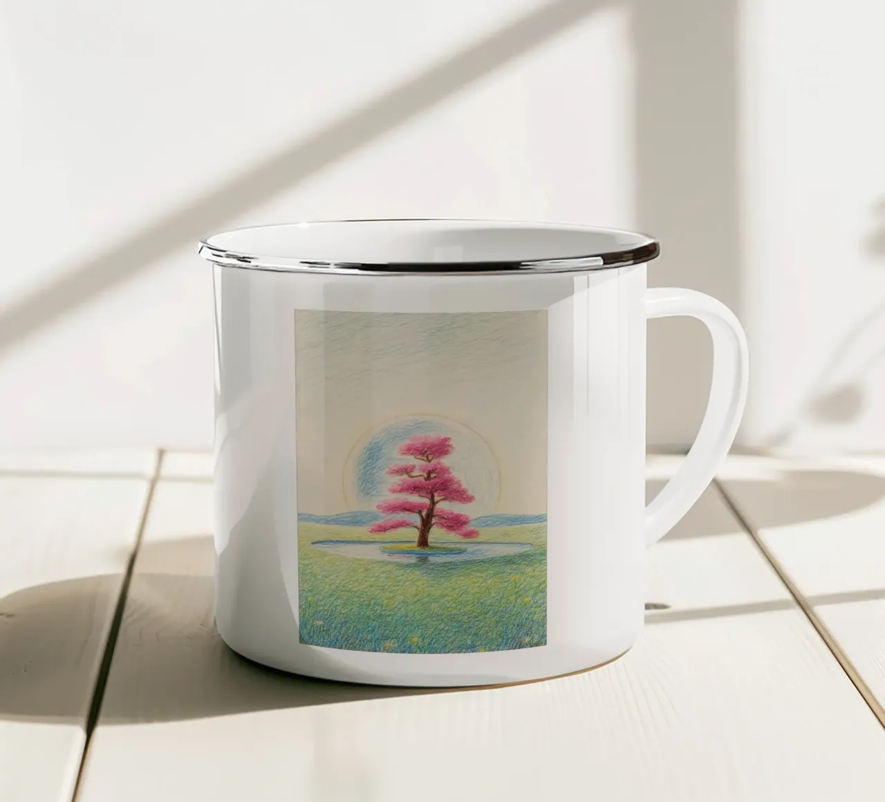 moon blossom tazza in smalto da marty