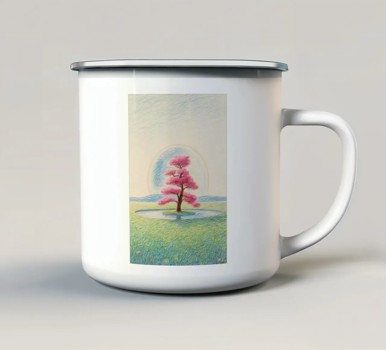 moon blossom tazza in smalto da marty