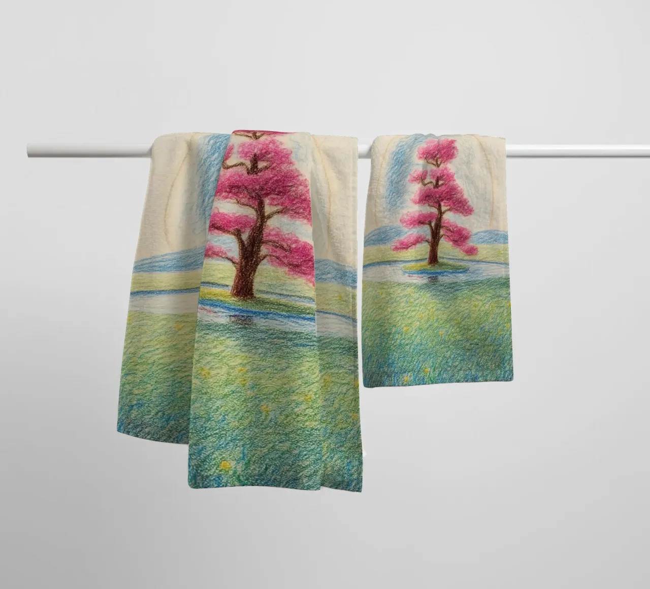 moon blossom asciugamano da bagno da marty
