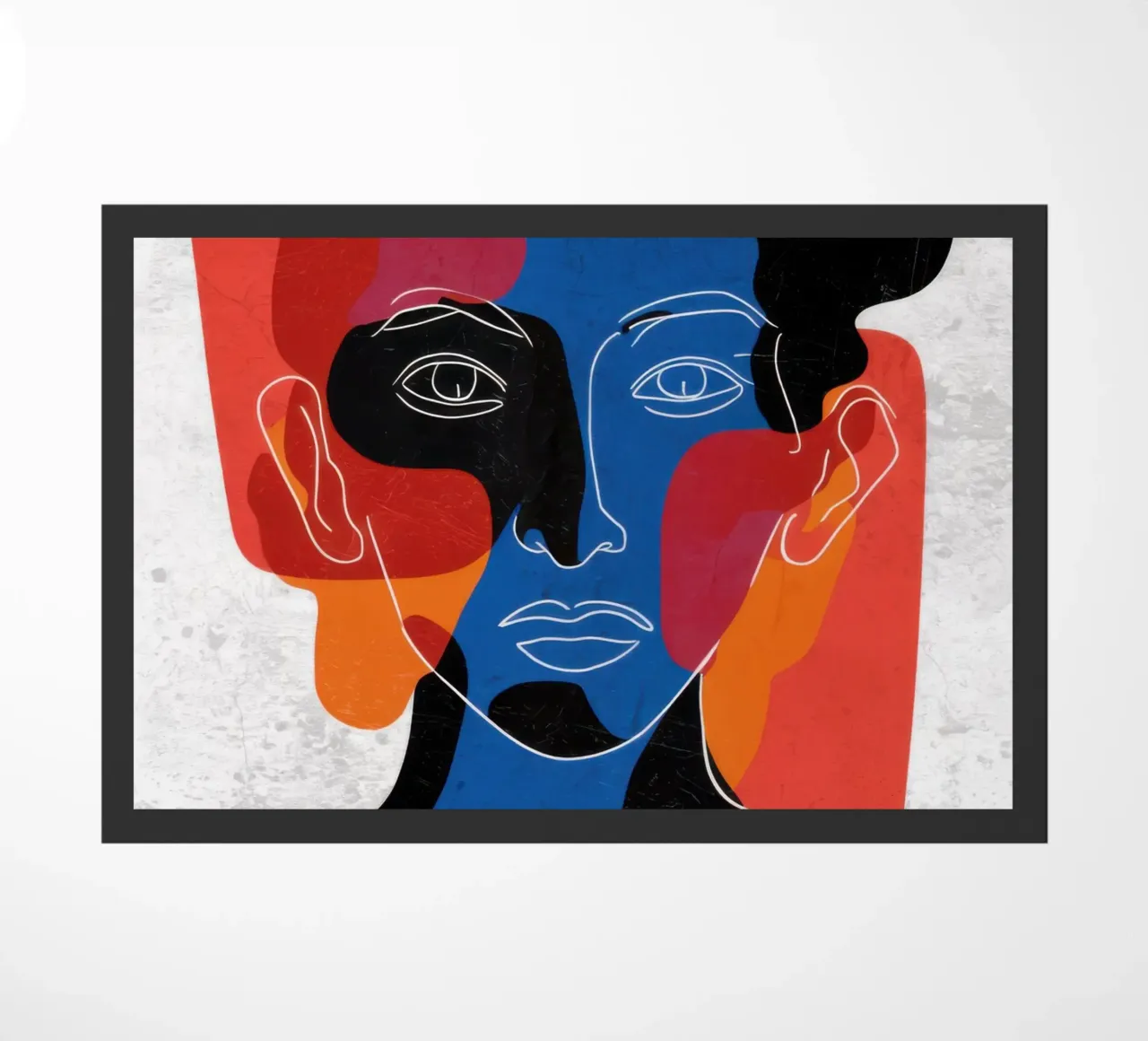 Overlapping Souls Duality doormat by Katarsis Mann
