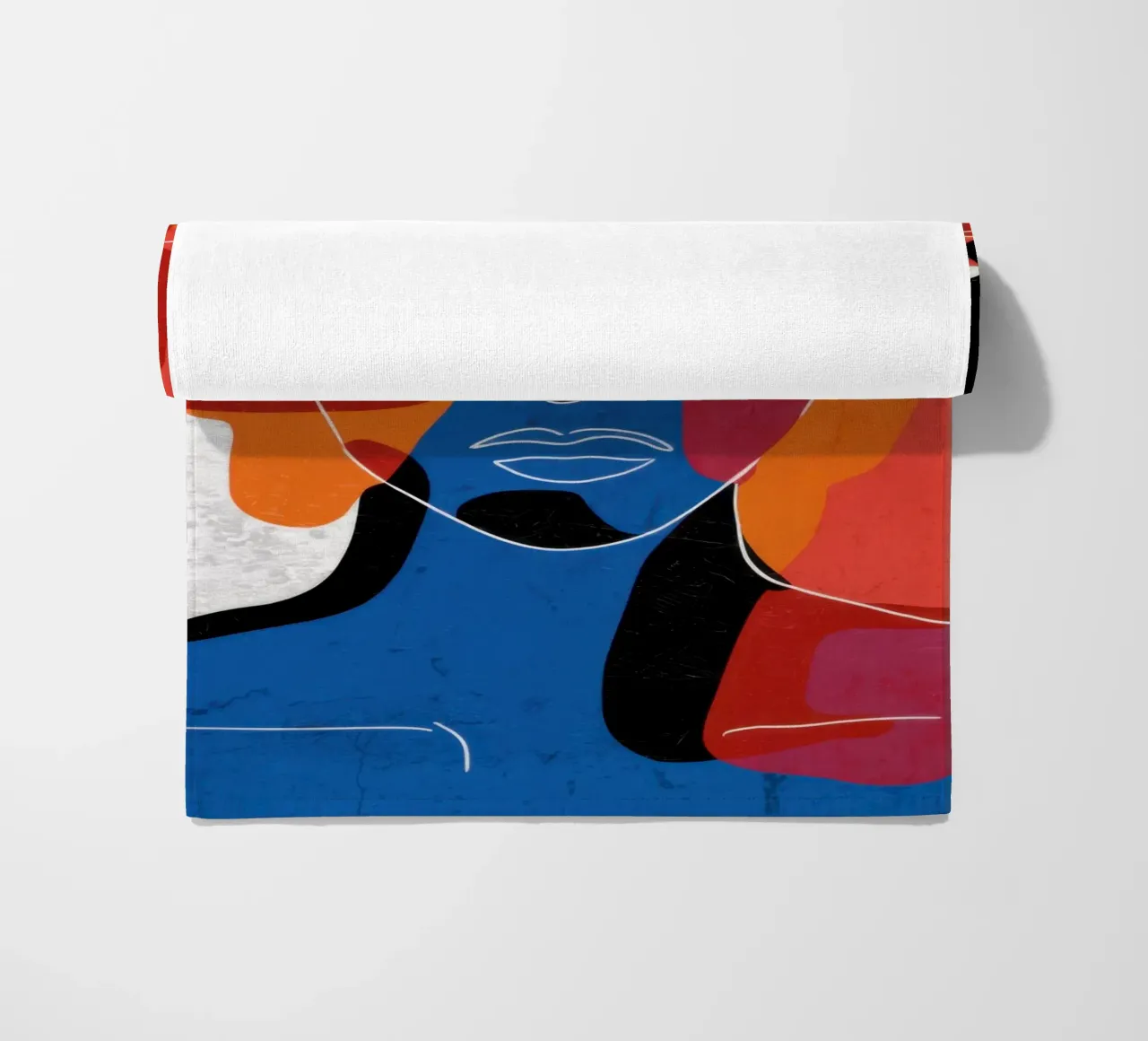 Overlapping Souls Duality beach towel by Katarsis Mann