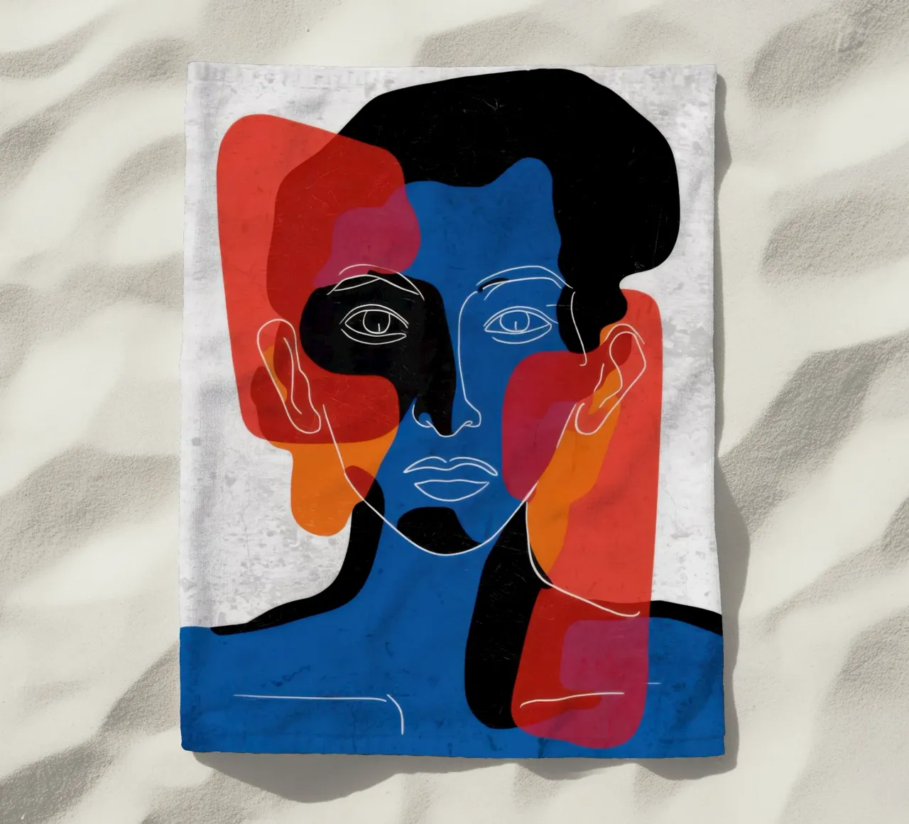 Overlapping Souls Duality beach towel by Katarsis Mann