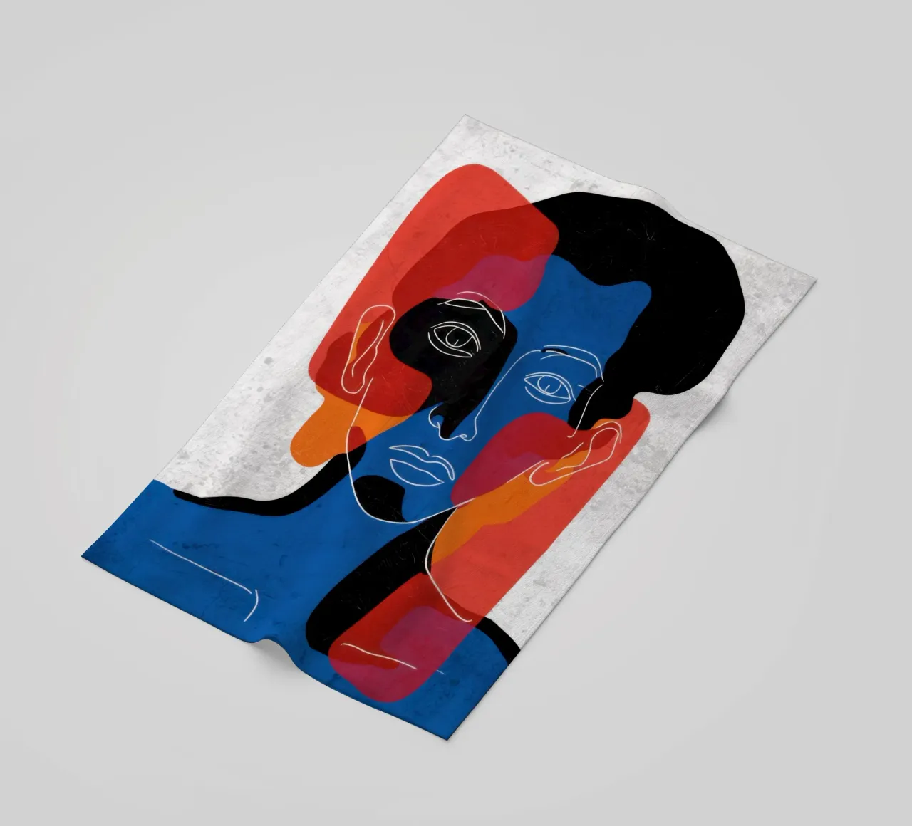 Overlapping Souls Duality beach towel by Katarsis Mann