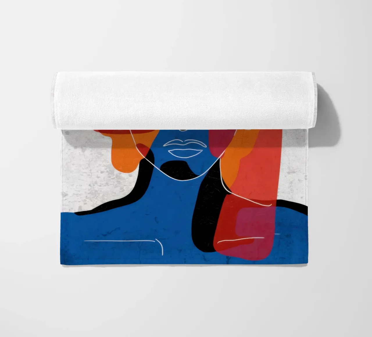 Overlapping Souls Duality beach towel by Katarsis Mann