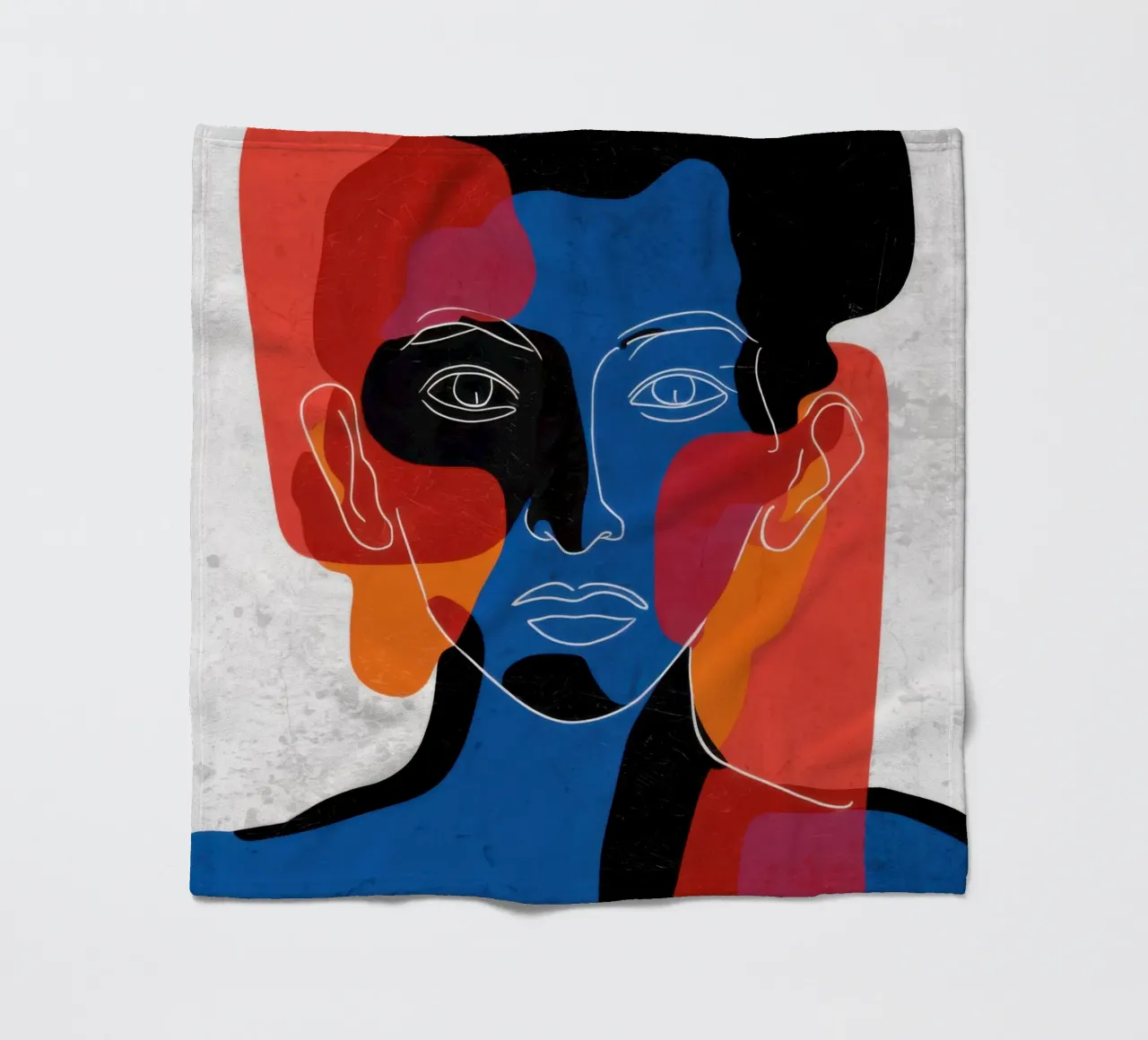Overlapping Souls Duality fleece blanket by Katarsis Mann
