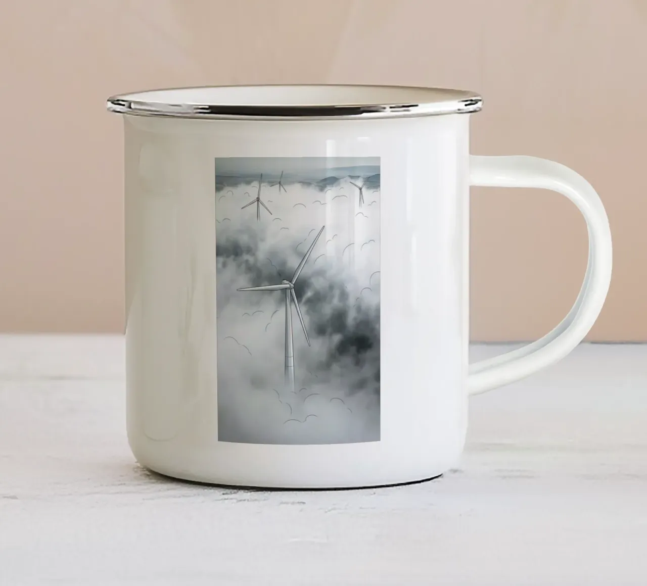 winmill in cloud emaille mok van marty