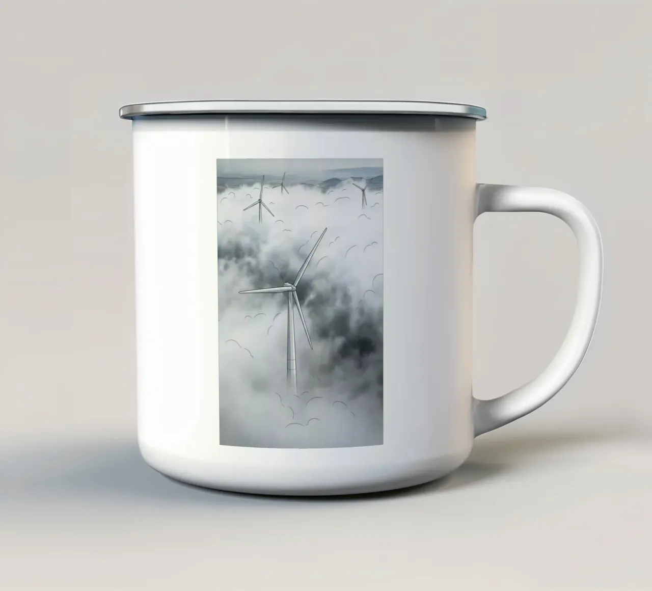 winmill in cloud emaille mok van marty