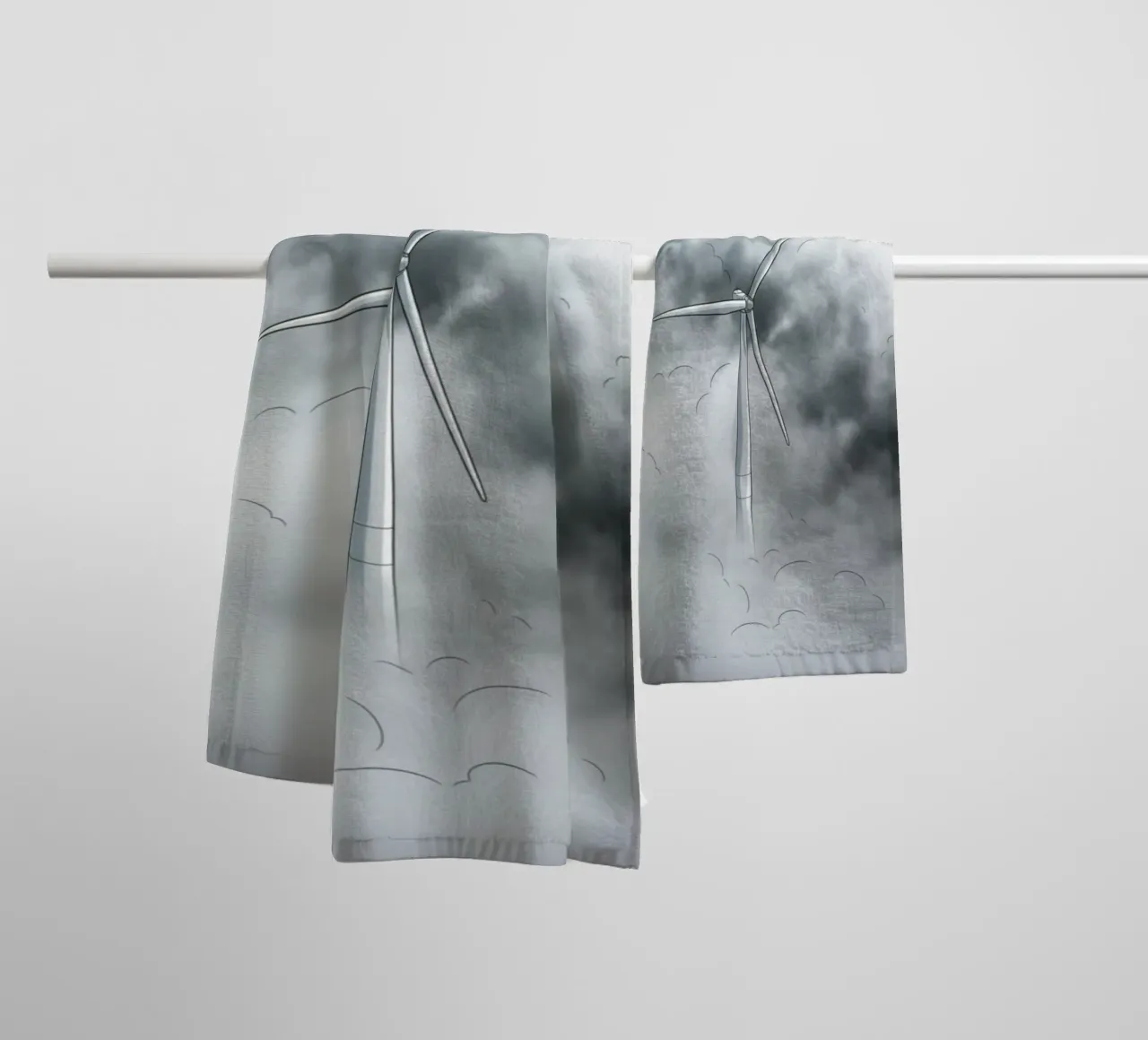 winmill in cloud asciugamano da bagno da marty