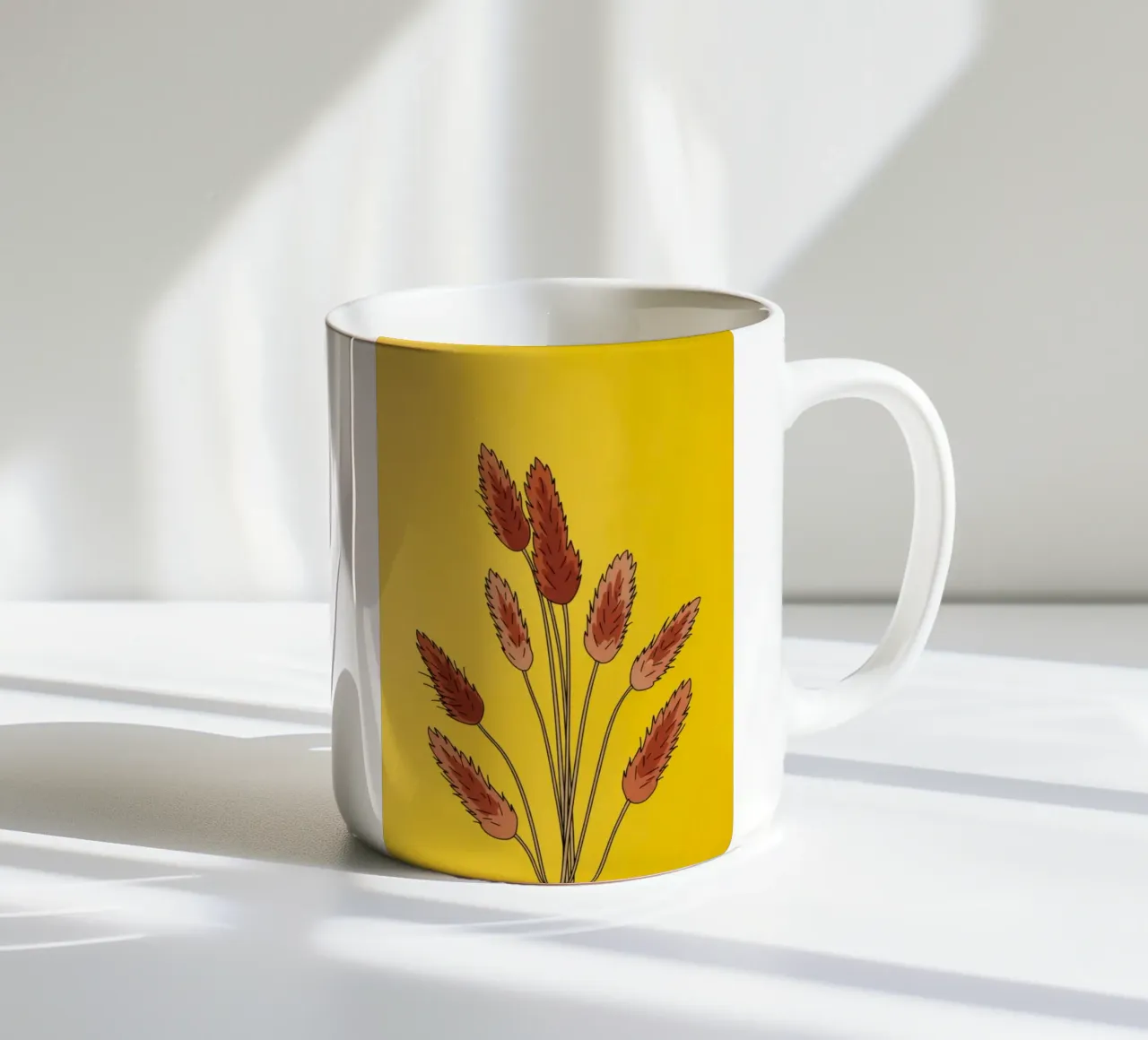 flower on yellow shade tazza in ceramica da marty